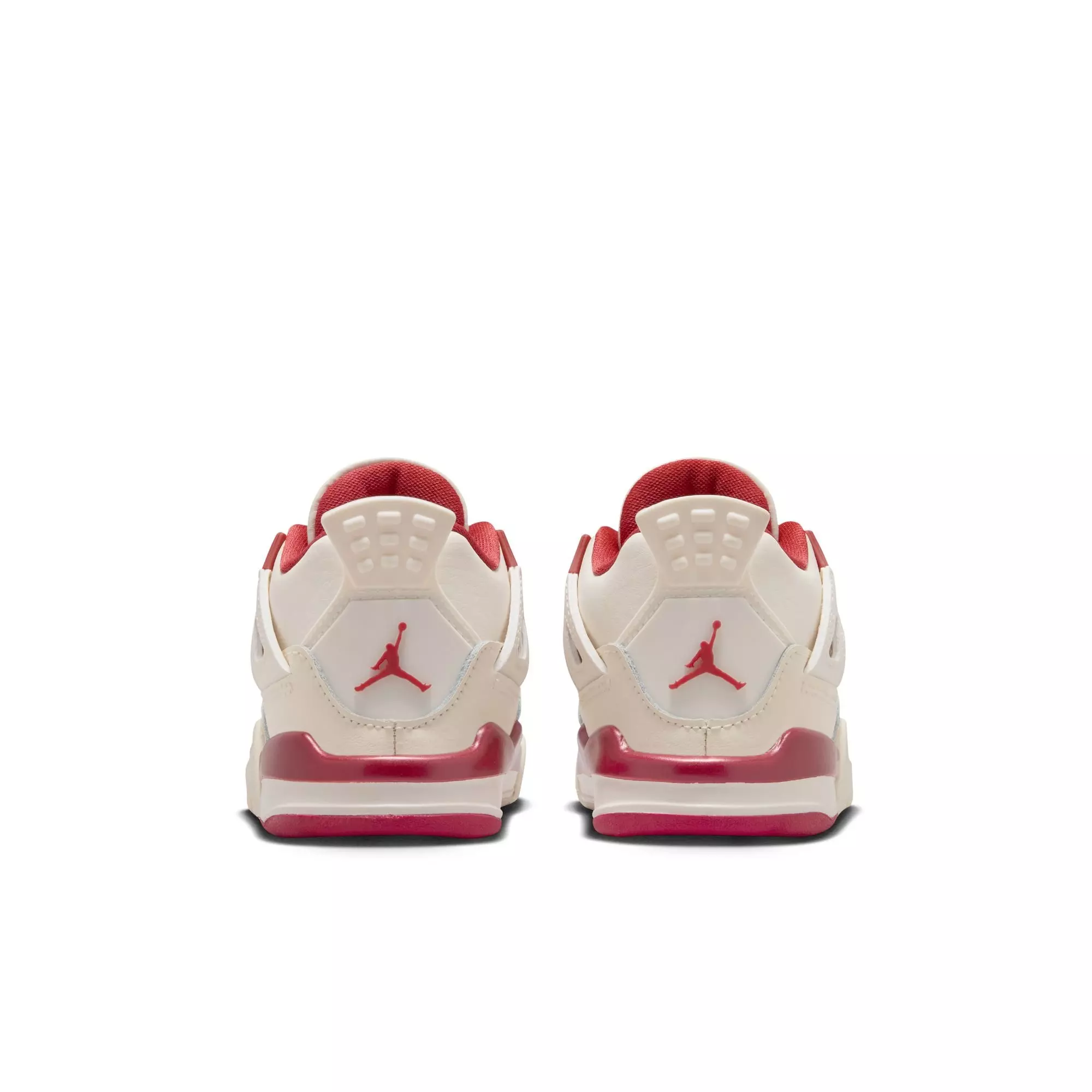 Jordan 4 Retro &ldquo;Sierra Red&rdquo; Toddler Girls' Shoe - PALE IVORY/SIERRA RED