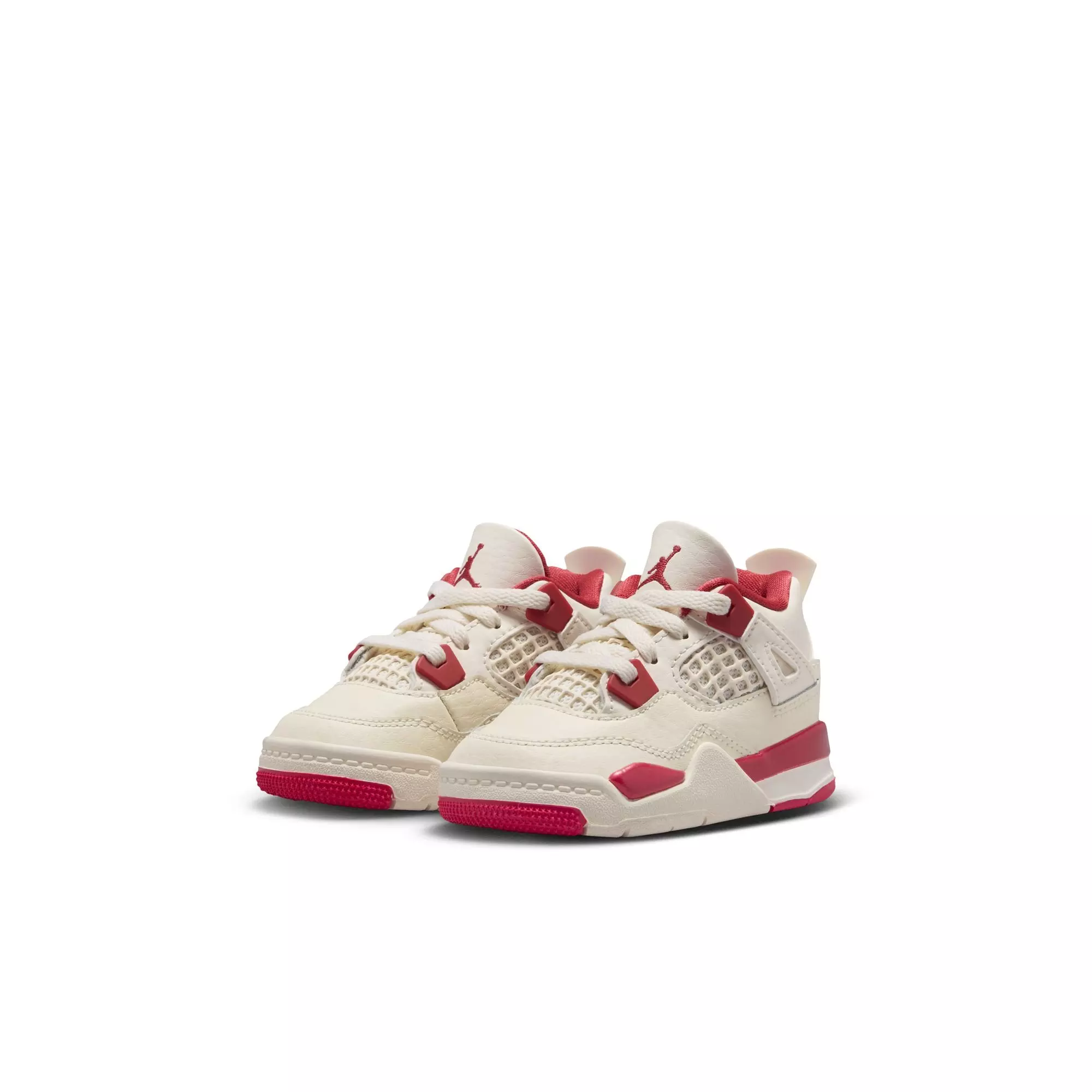 Jordan 4 Retro &ldquo;Sierra Red&rdquo; Toddler Girls' Shoe - PALE IVORY/SIERRA RED