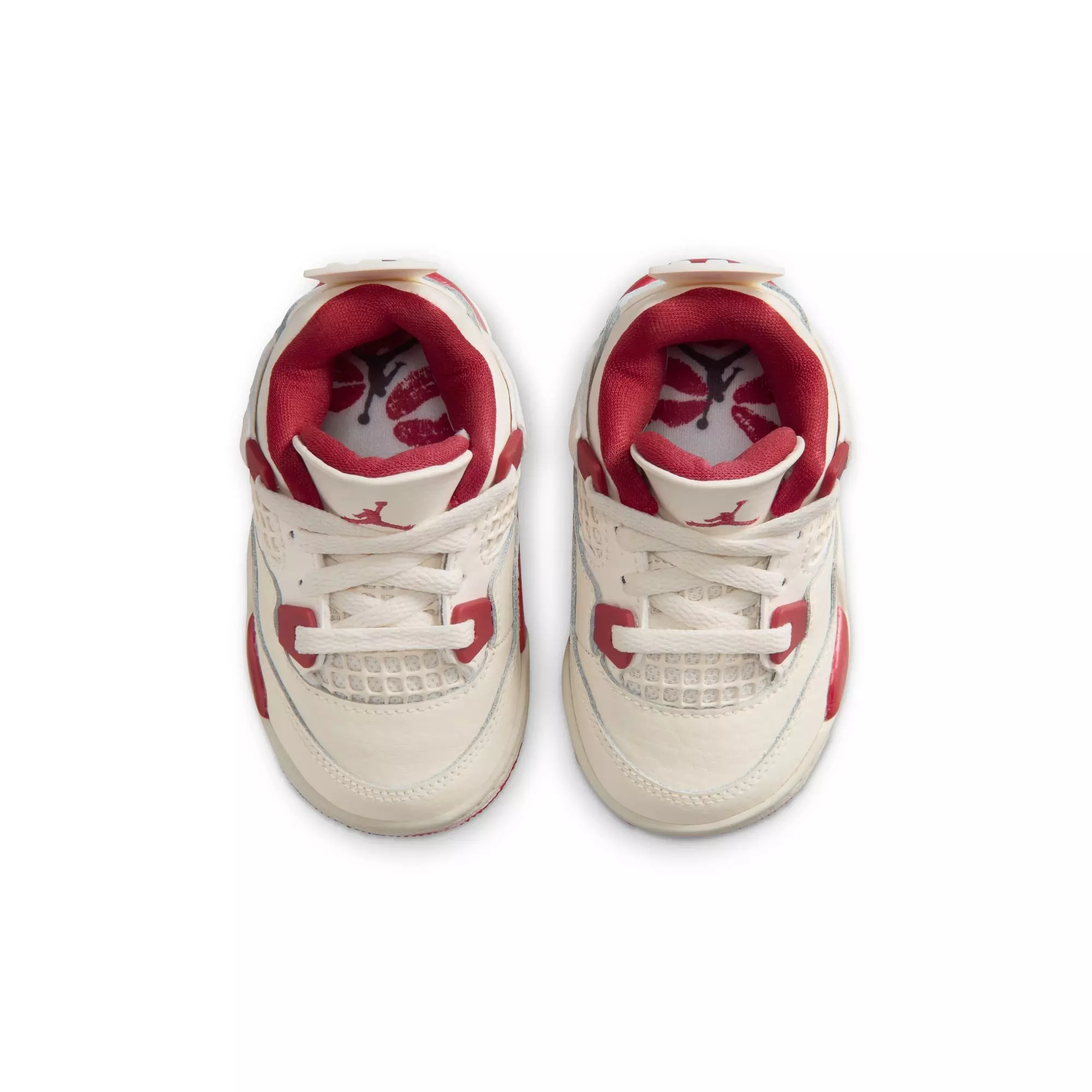 Jordan 4 Retro &ldquo;Sierra Red&rdquo; Toddler Girls' Shoe - PALE IVORY/SIERRA RED