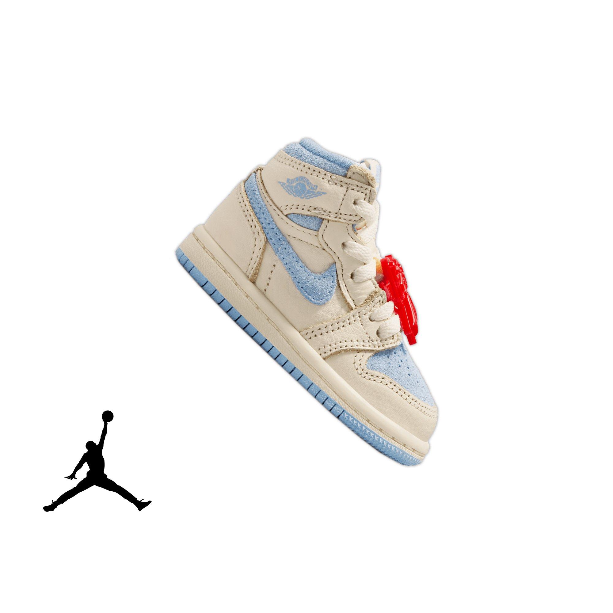 Jordan 1 Retro High OG &ldquo;Psychic Blue&rdquo; Toddler Girls' Shoe - PALE IVORY/PSYCHIC BLUE/COCONUT MILK Thumbnail View 1