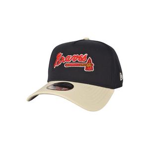 New Era Atlanta Braves 9FORTY A-Frame Varsity Snapback Hat-Navy