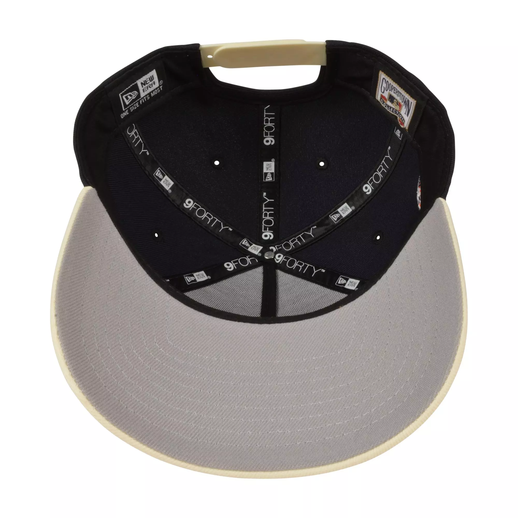 New Era Atlanta Braves 9FORTY A-Frame Varsity Snapback Hat-Navy - NAVY