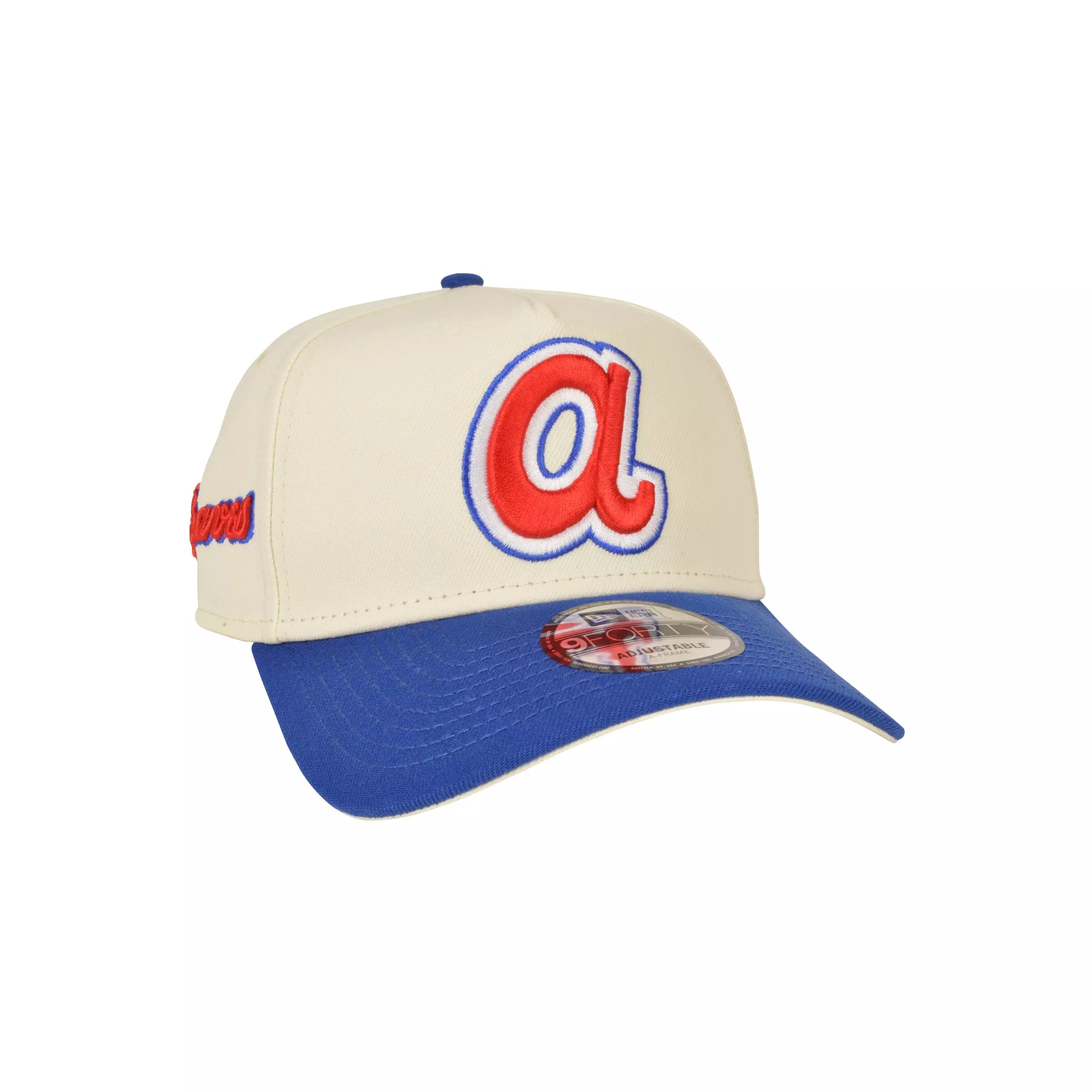 New Era Atlanta Braves 9FORTY A-Frame Varsity Snapback Hat-Royal - ROYAL