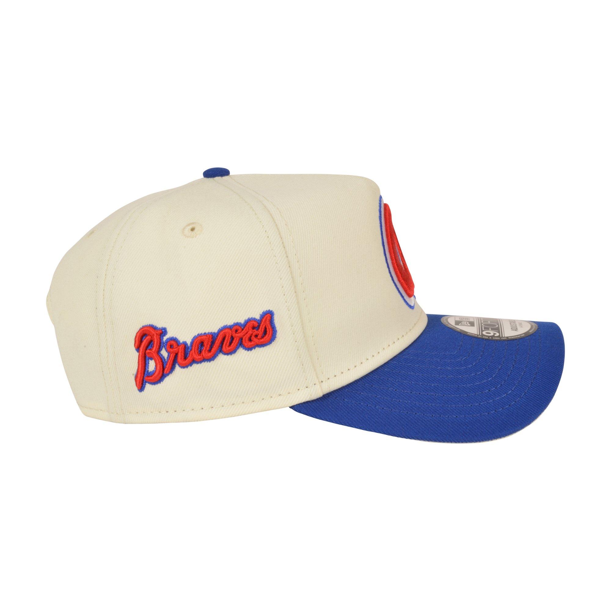 New Era Atlanta Braves 9FORTY A-Frame Varsity Royal Snapback Hat