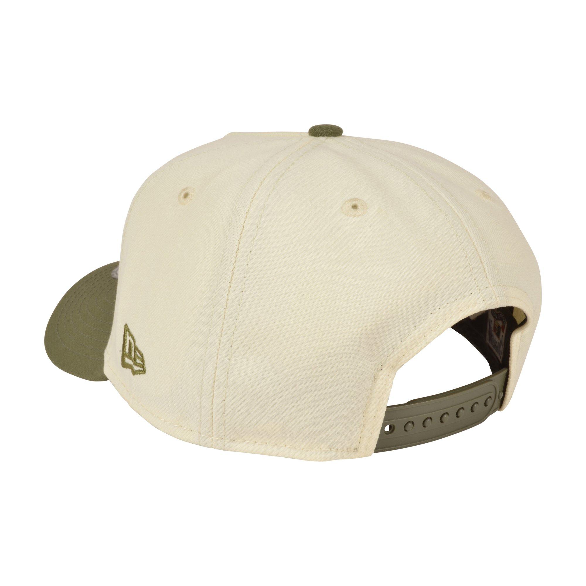 New Era Atlanta Braves 9FORTY A-Frame Varsity Olive Snapback Hat