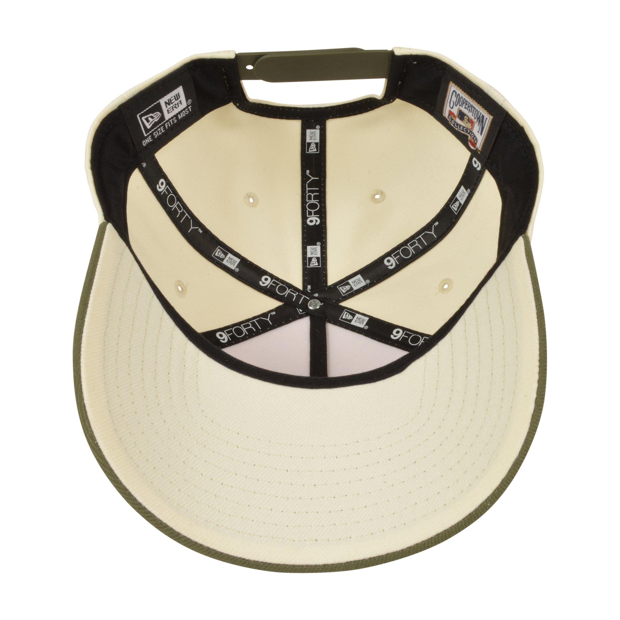 New Era Atlanta Braves 9FORTY A-Frame Varsity Olive Snapback Hat