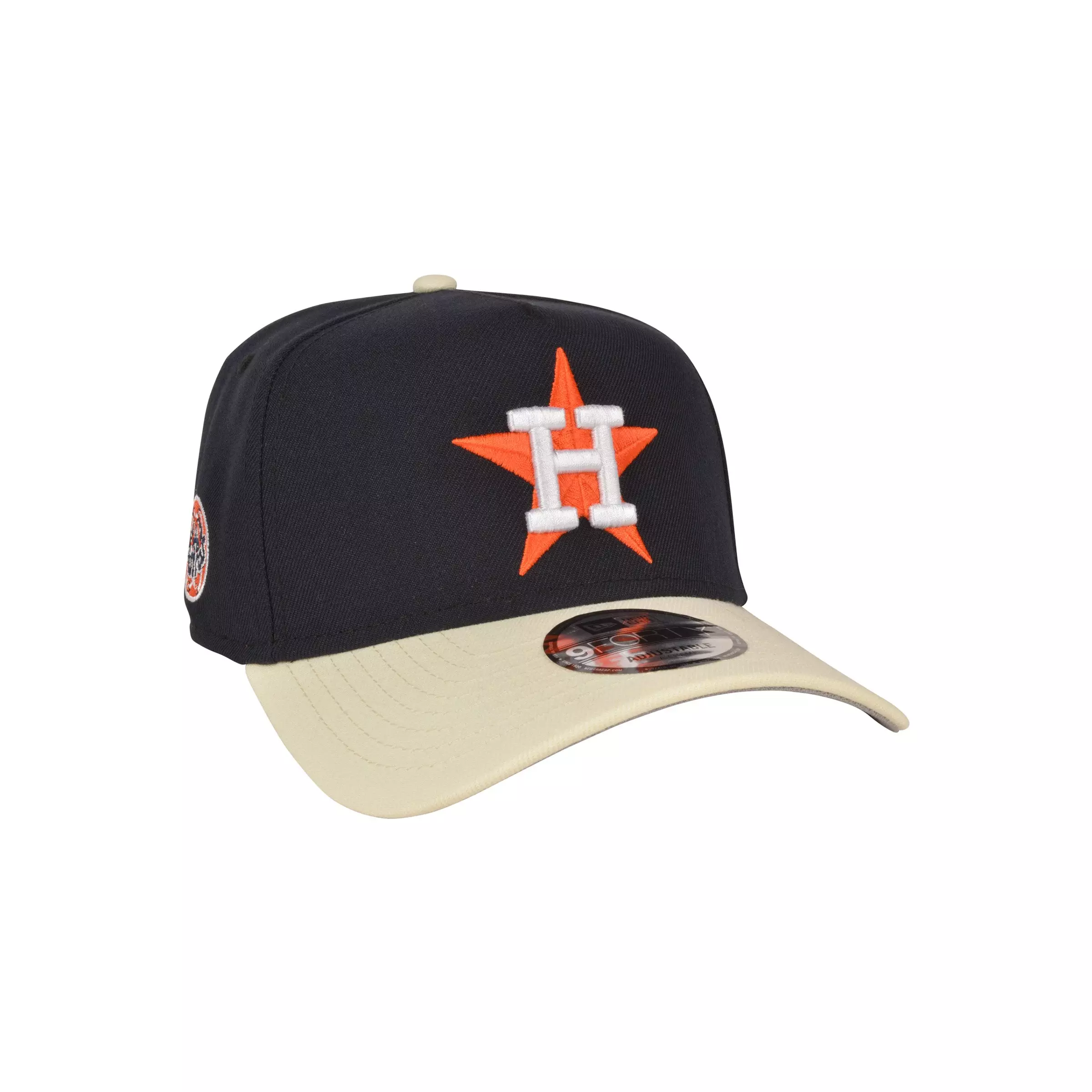 New Era Houston Astros 9FORTY A-Frame Varsity Snapback Hat-Navy - NAVY