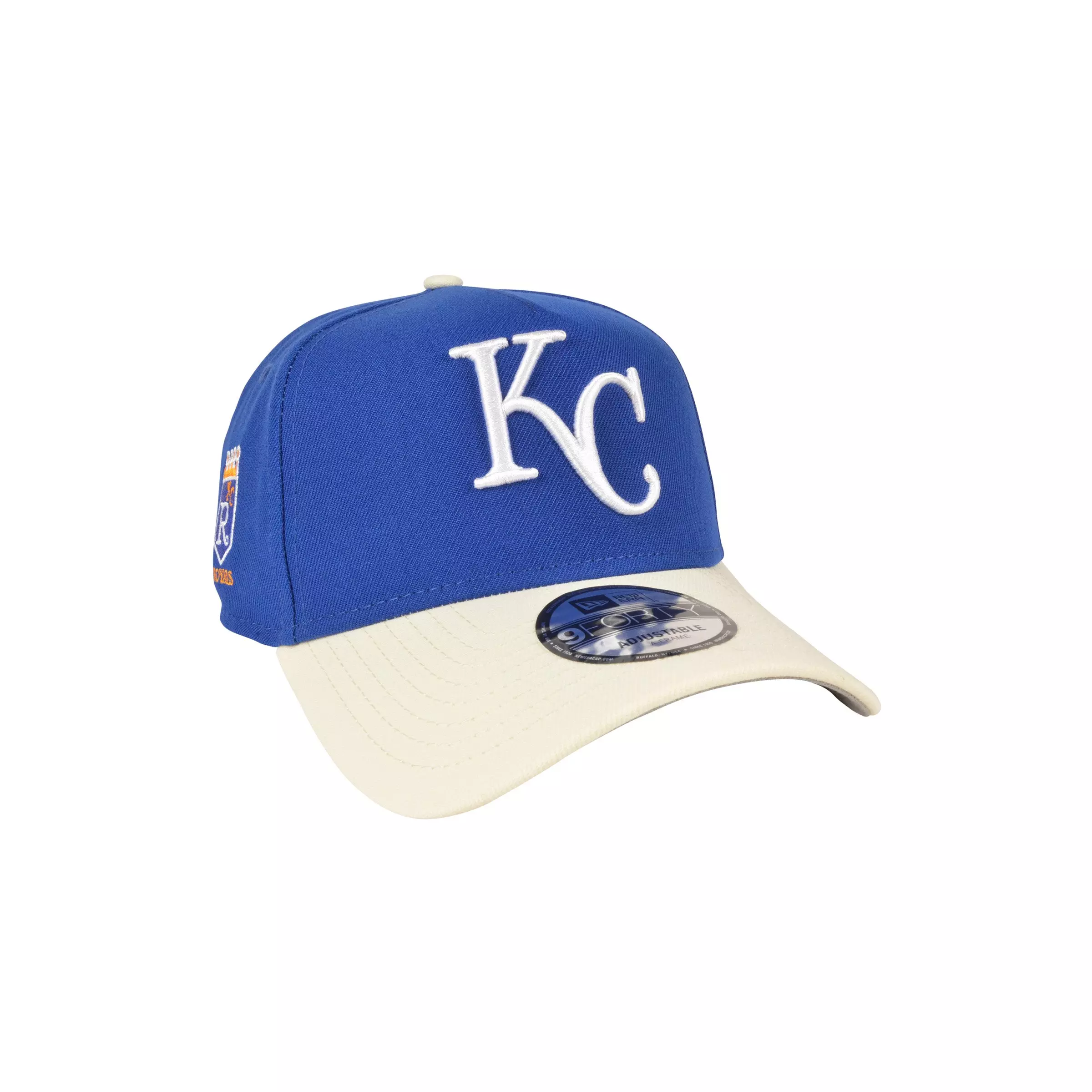 New Era Kansas City Royals 9FORTY A-Frame Varsity Snapback Hat-Royal - ROYAL
