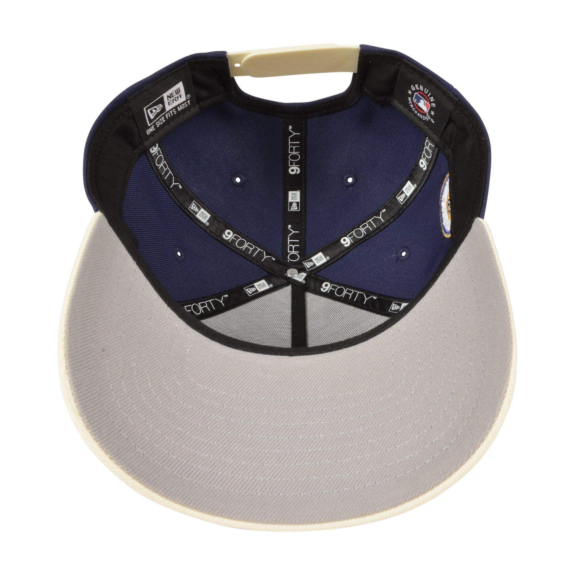 New Era Milwaukee Brewers 9FORTY A-Frame Varsity Navy Snapback Hat