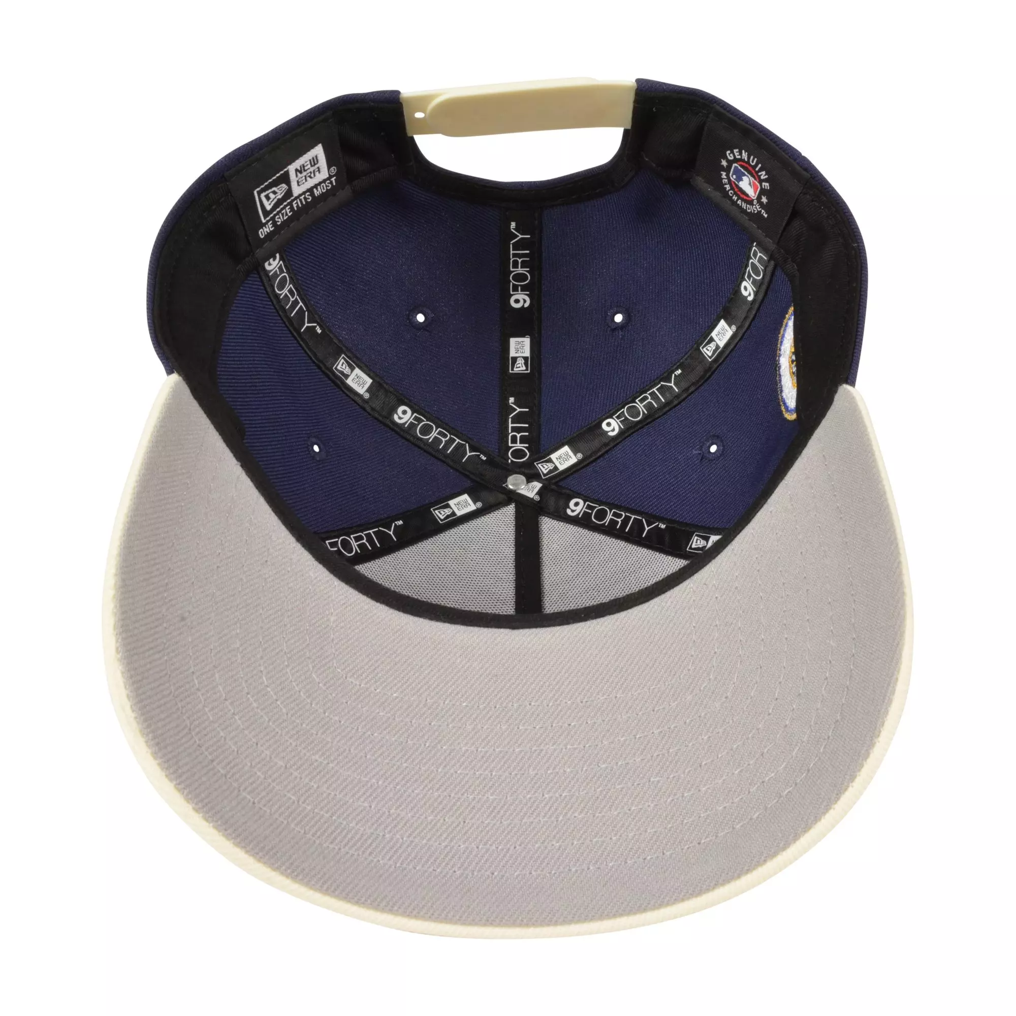 New Era Milwaukee Brewers 9FORTY A-Frame Varsity Snapback Hat-Navy - NAVY