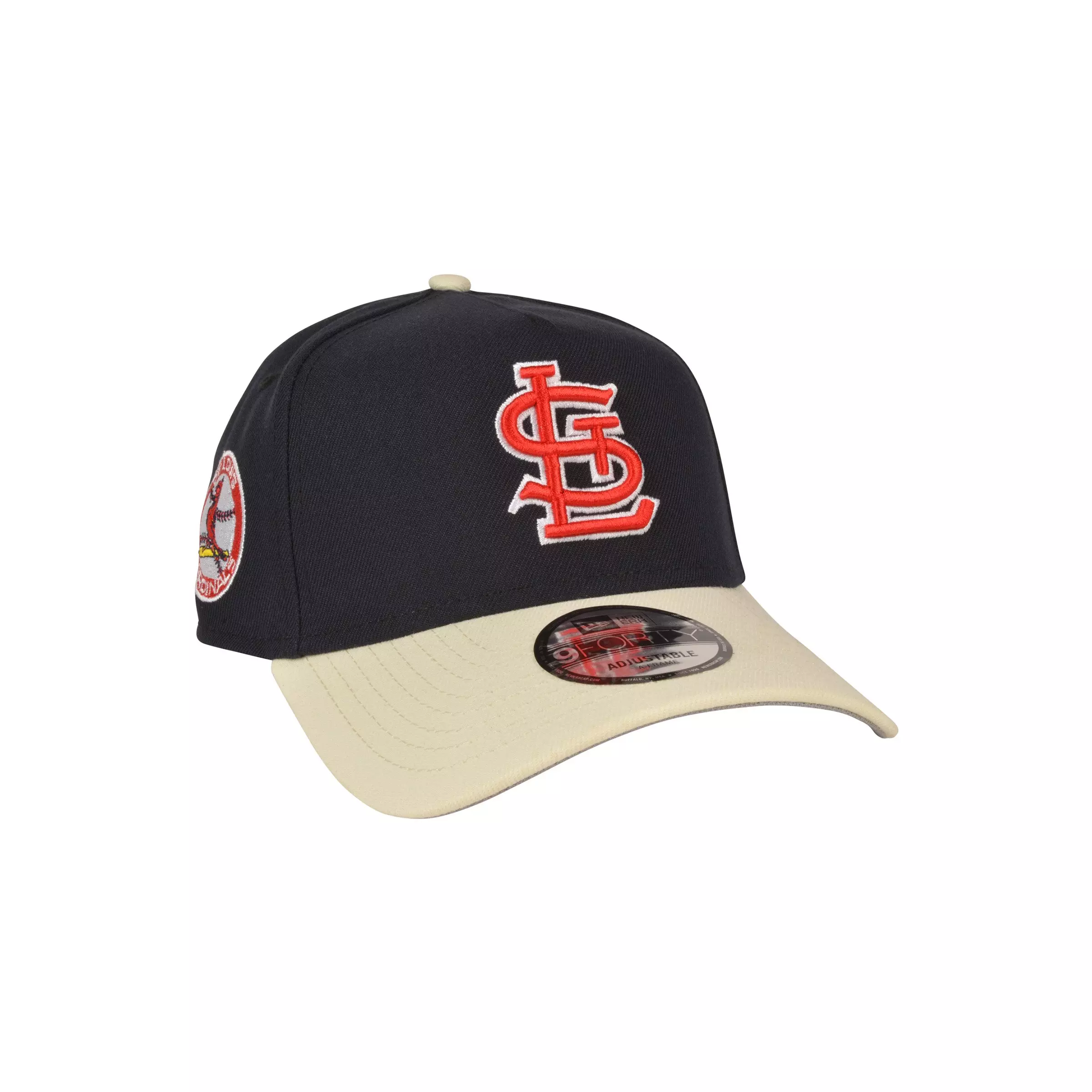 New Era St. Louis Cardinals 9FORTY A-Frame Varsity Snapback Hat-Navy - NAVY