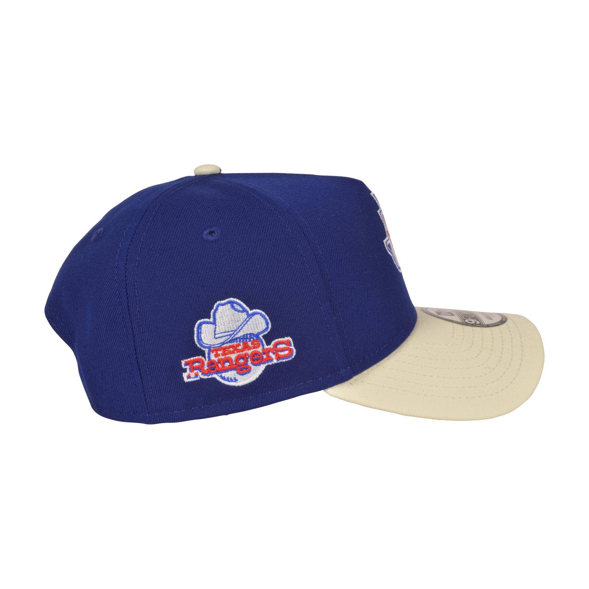 New Era Texas Rangers 9FORTY A-Frame Varsity Snapback Hat-Royal