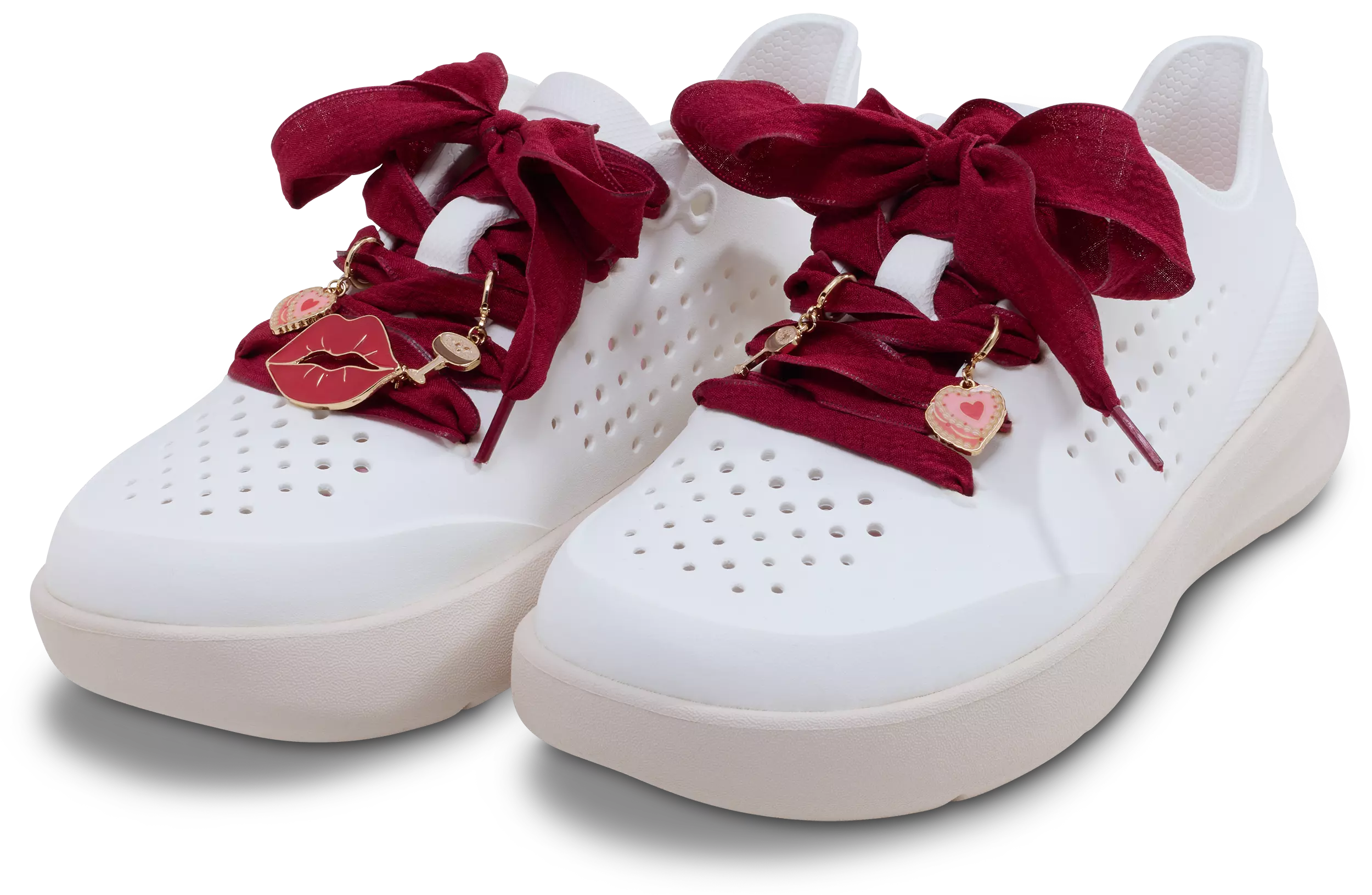 Crocs Laces and Lips Charm Jibbitz Kit - RED