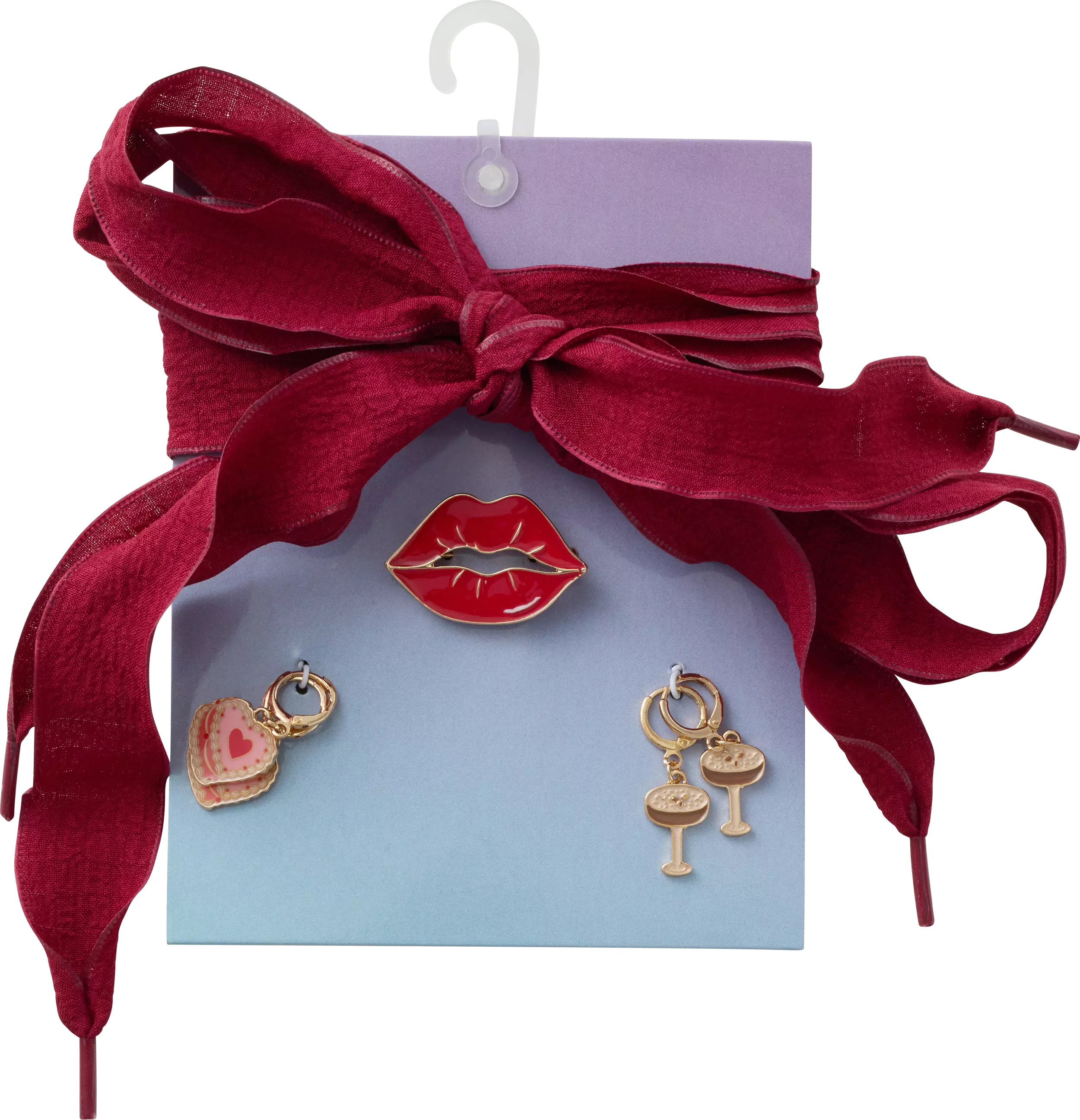 Crocs Laces and Lips Charm Jibbitz Kit - RED