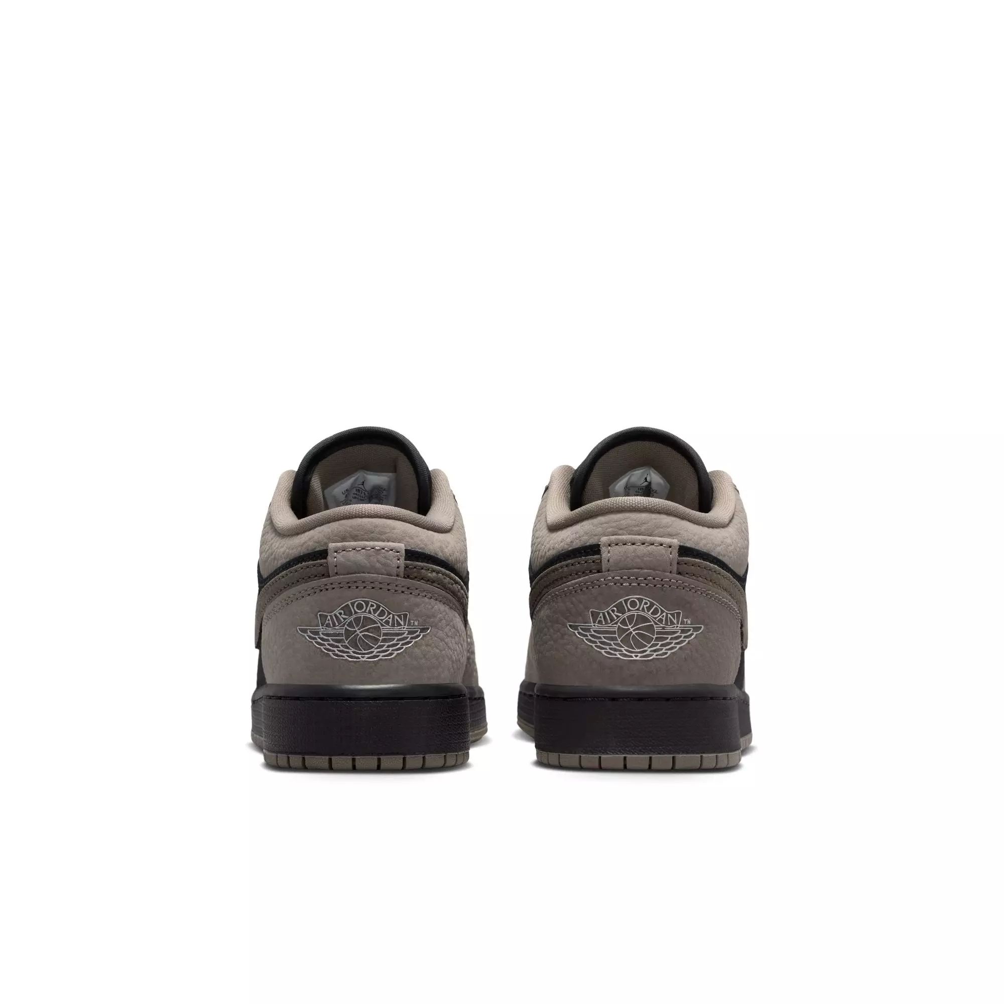 Jordan 1 Low SE "Black/Olive Grey/Lt Wild Mango" Grade School Boys' Shoe - BLACK/OLIVE