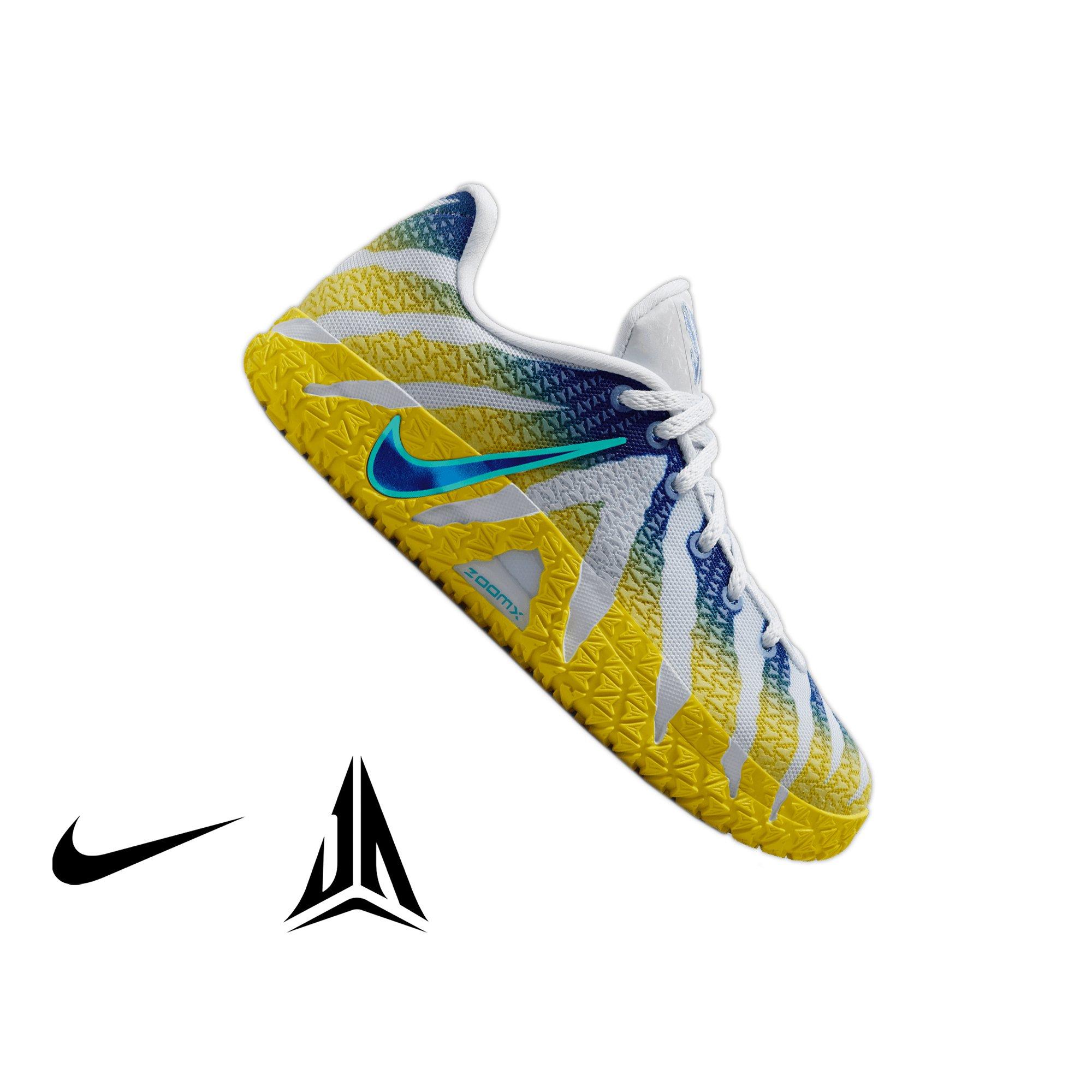 Nike Kids JA 3 Sneakers in Yellow and Blue Ja 3  main image 3