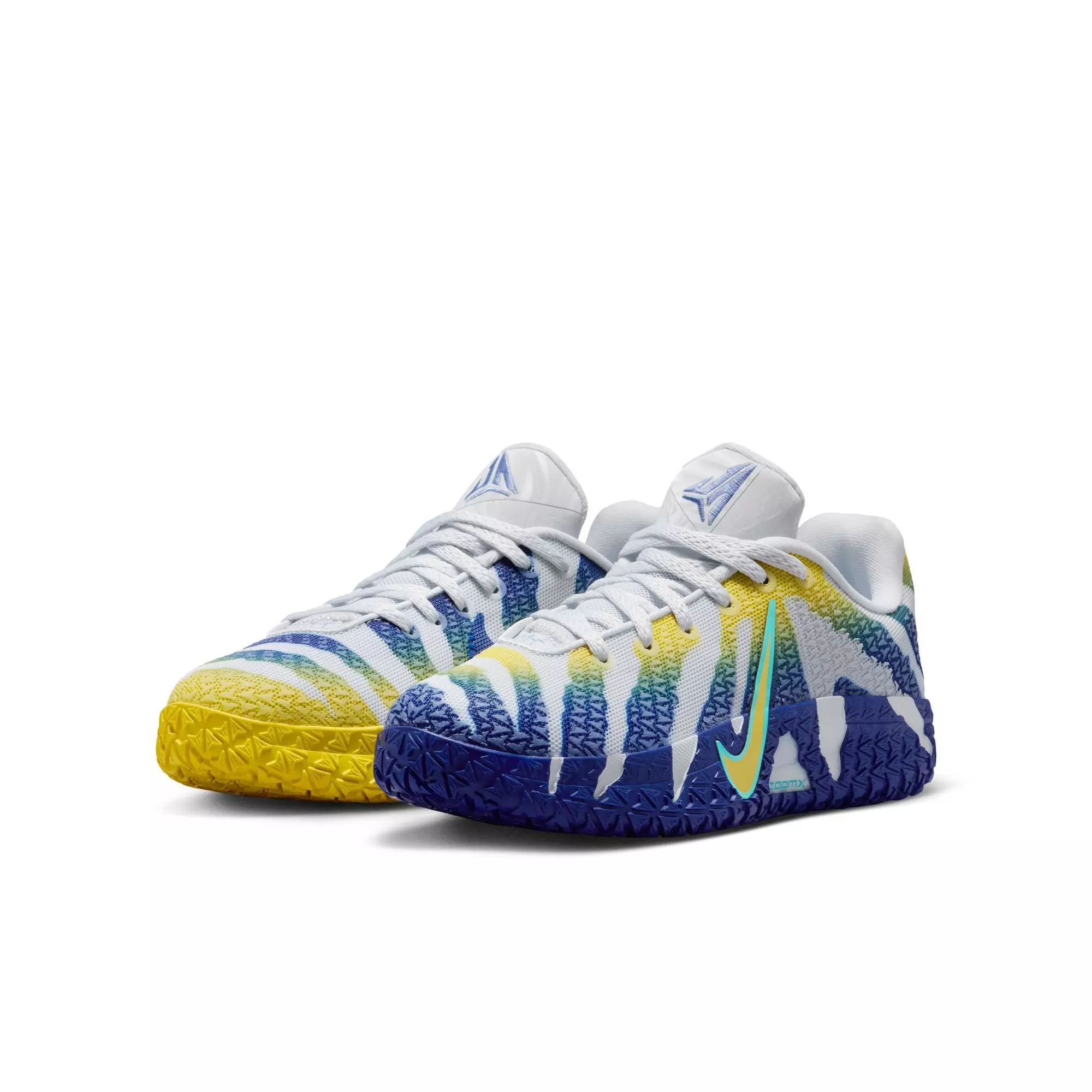 Nike Ja 3 "Murray State" Grade School Kids' Basketball Shoe - PURE PLATINUM/DEEP ROYAL BLUE/LIGHTENING