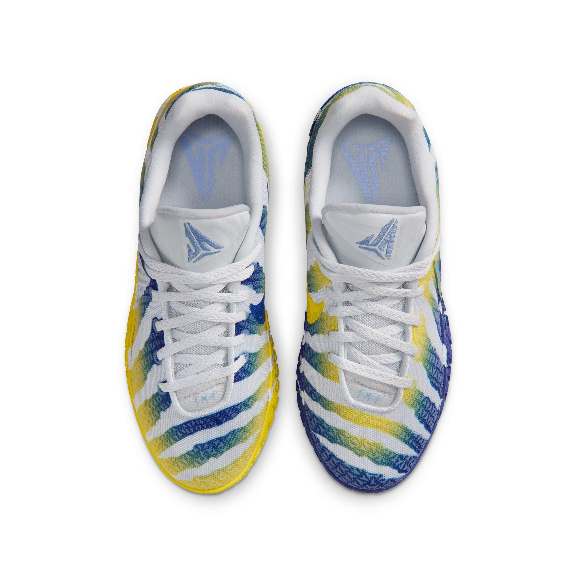 Nike Ja 3 "Murray State" Grade School Kids' Basketball Shoe - PURE PLATINUM/DEEP ROYAL BLUE/LIGHTENING Thumbnail View 15