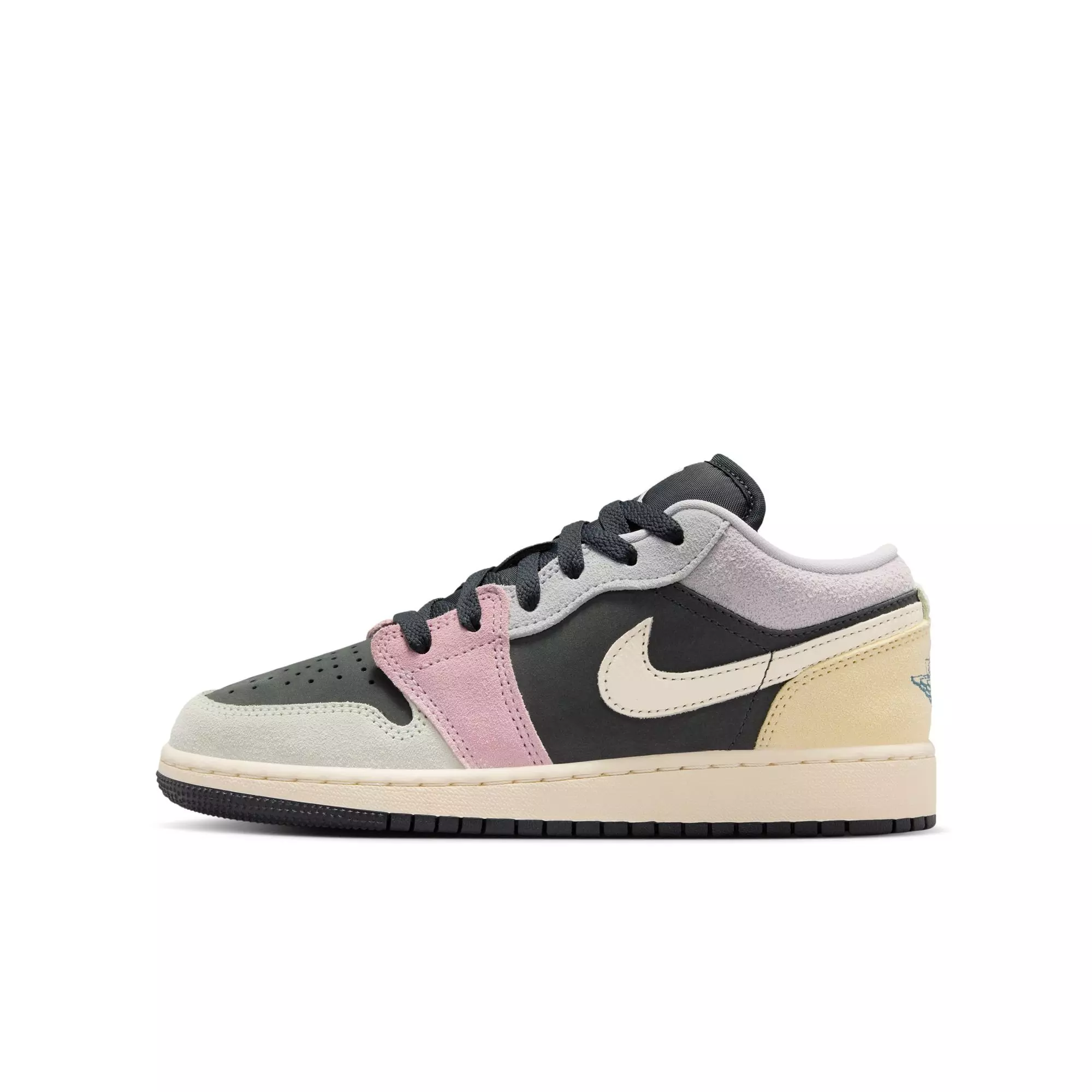 Jordan 1 Low SE "Anthracite/Sail/Muslin/Iris Whisper" Grade School Boys' Shoe - MULTI-COLOR