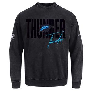 Pro Standard Oklahoma City Thunder Shadow Fleece Crew Sweater-Black