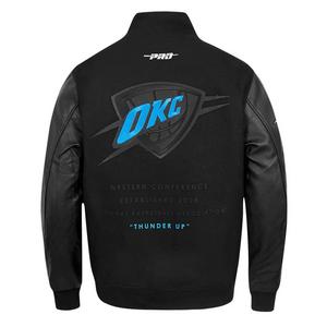 Pro Standard Oklahoma City Thunder Shadow Varsity Jacket-Black