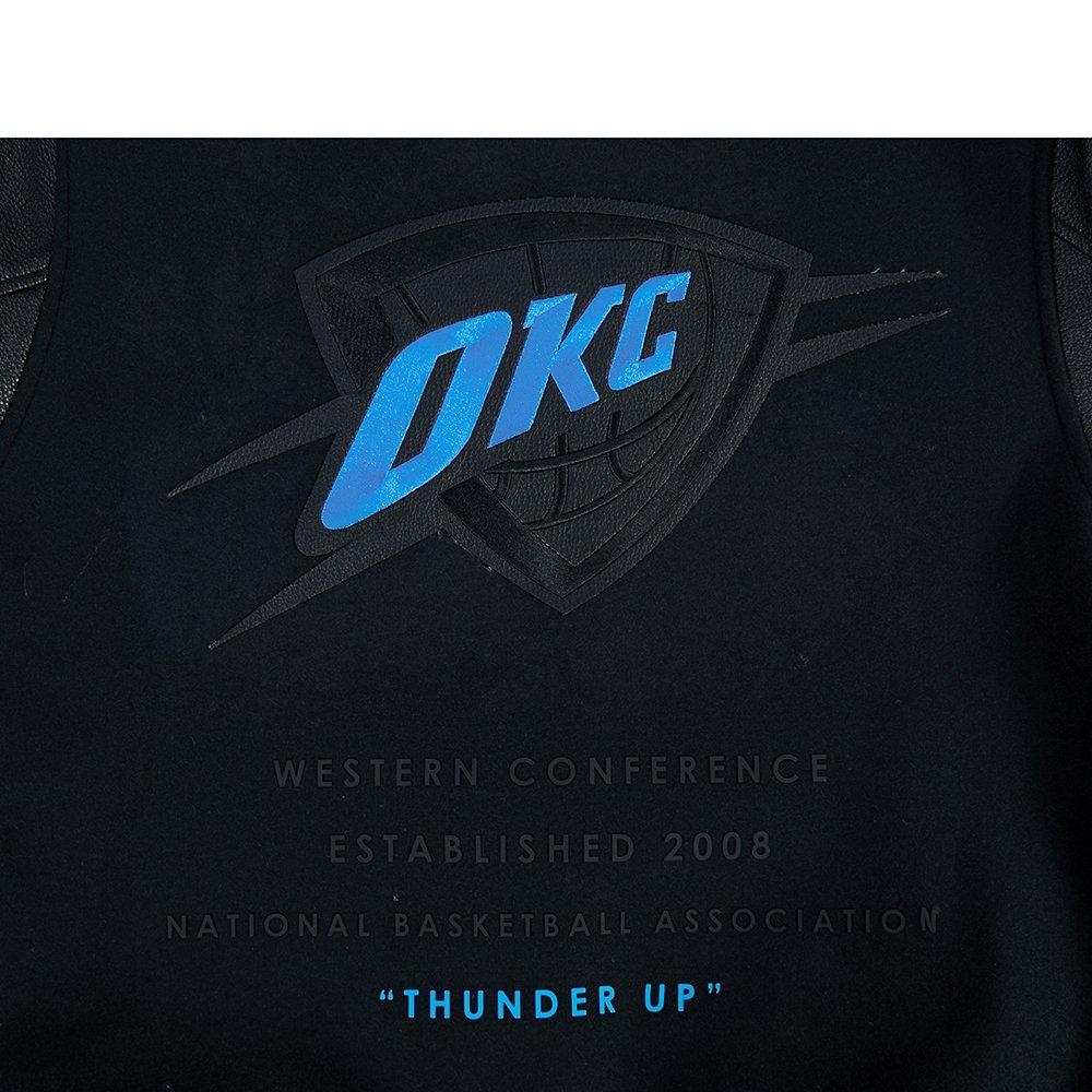 Pro Standard Oklahoma City Thunder Shadow Varsity Jacket-Black - BLACK Thumbnail View 8