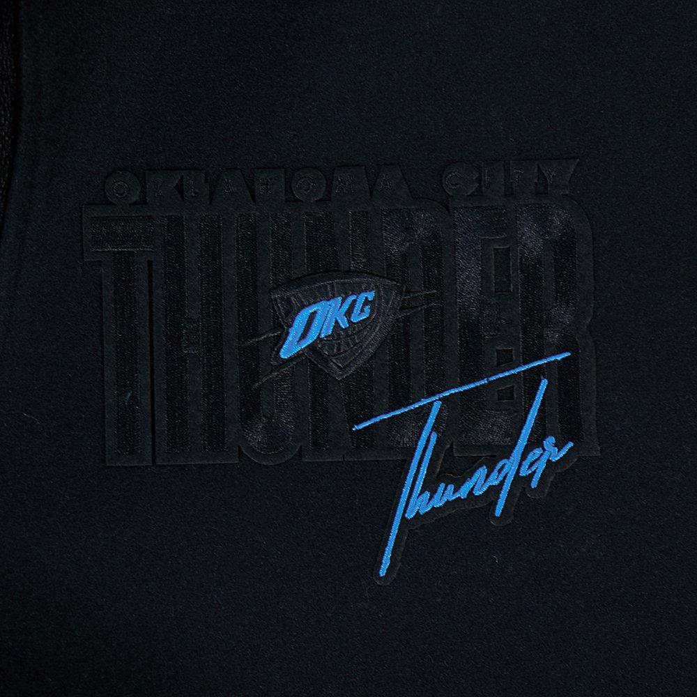 Pro Standard Oklahoma City Thunder Shadow Varsity Jacket-Black - BLACK Thumbnail View 5