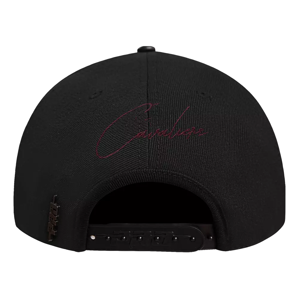 Pro Standard Cleveland Cavaliers Shadow Drop Snapback Hat-Black - BLACK