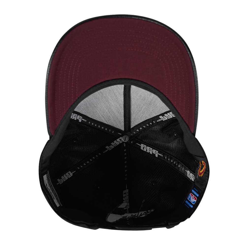 Pro Standard Cleveland Cavaliers Shadow Drop Snapback Hat-Black