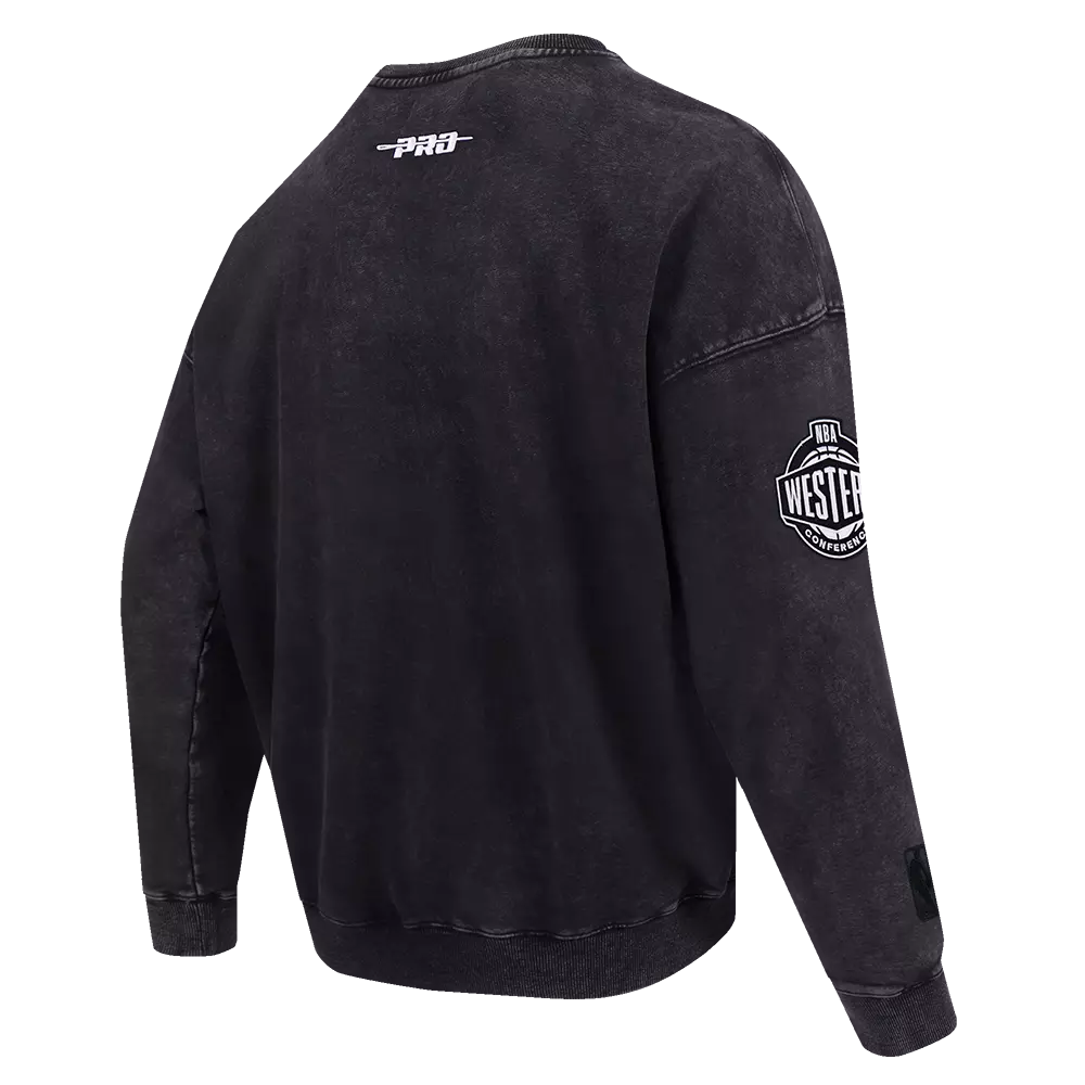 Pro Standard Cleveland Cavaliers Shadow Fleece Crew Sweater-Black - BLACK