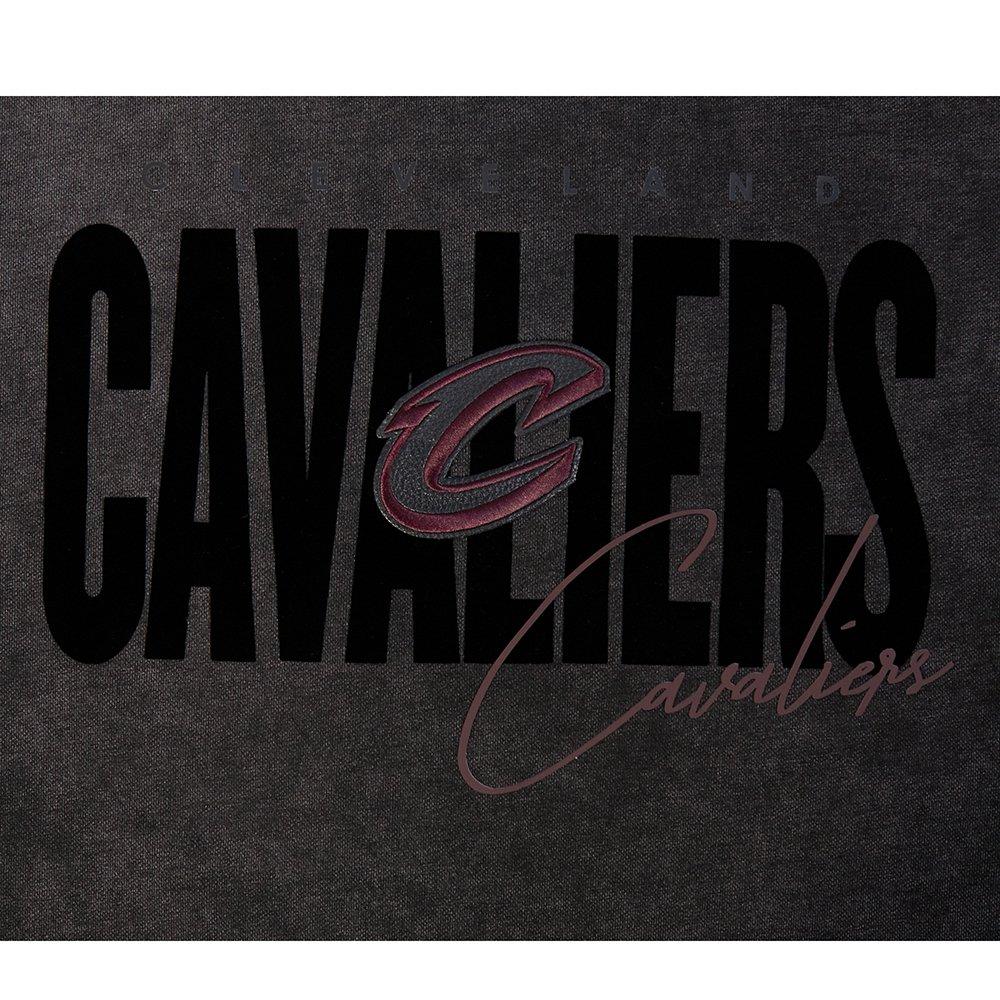 Pro Standard Cleveland Cavaliers Shadow Fleece Crew Sweater-Black - BLACK Thumbnail View 5