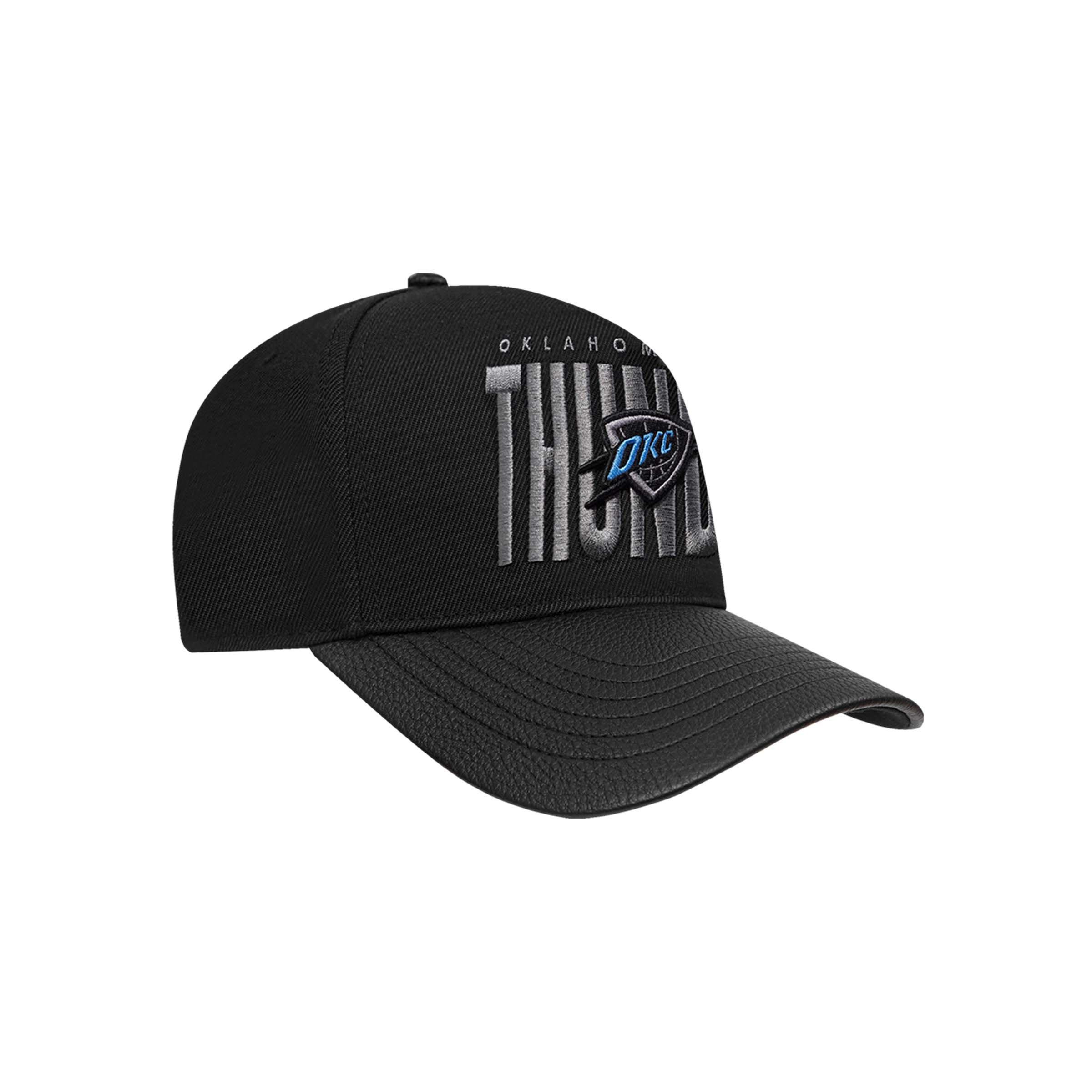 Pro Standard Oklahoma City Thunder Shadow Drop Snapback Hat-Black