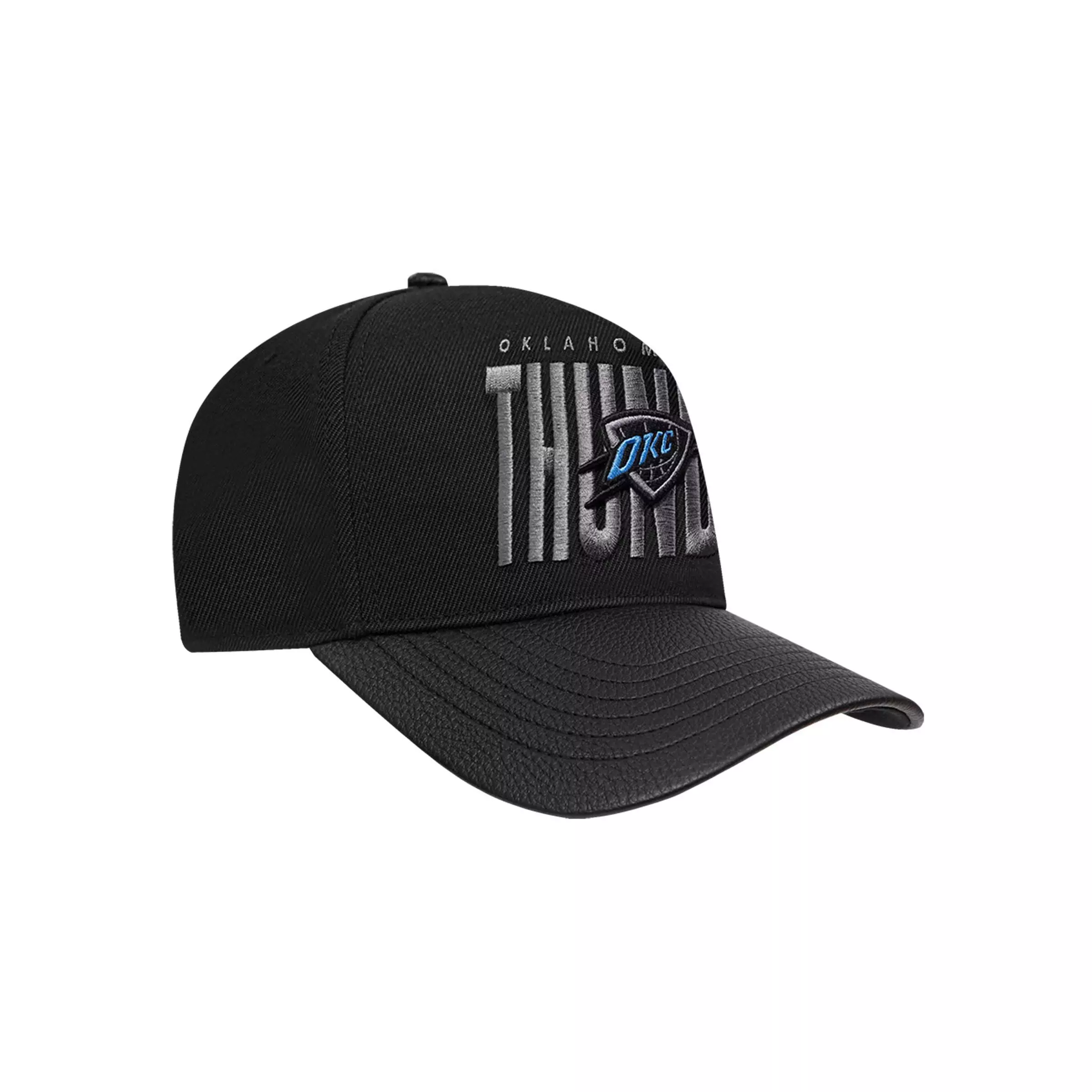 Pro Standard Oklahoma City Thunder Shadow Drop Snapback Hat-Black - BLACK