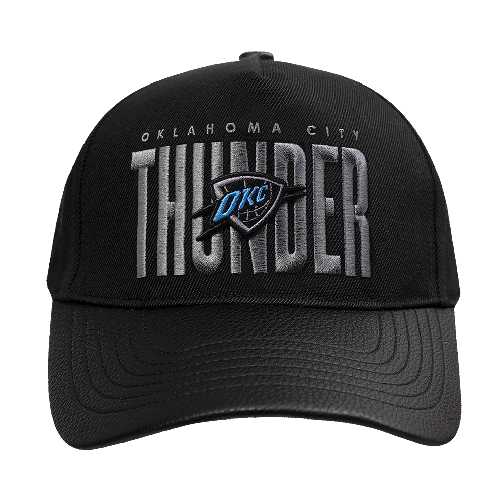 Pro Standard Oklahoma City Thunder Shadow Drop Snapback Hat-Black