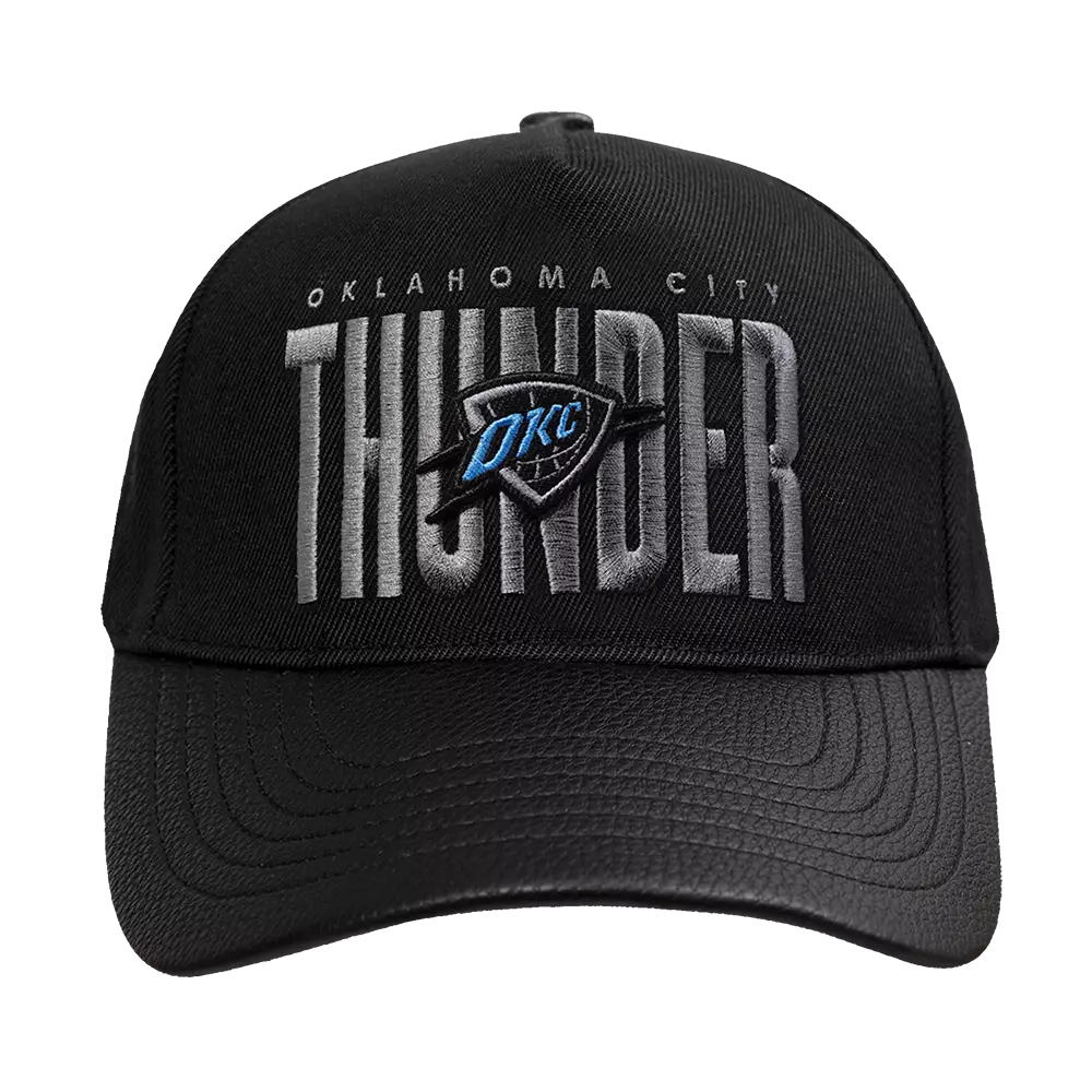 Pro Standard Oklahoma City Thunder Shadow Drop Snapback Hat-Black - BLACK