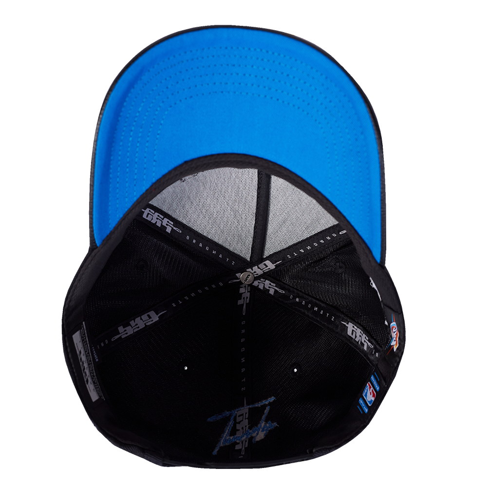 Pro Standard Oklahoma City Thunder Shadow Drop Snapback Hat-Black