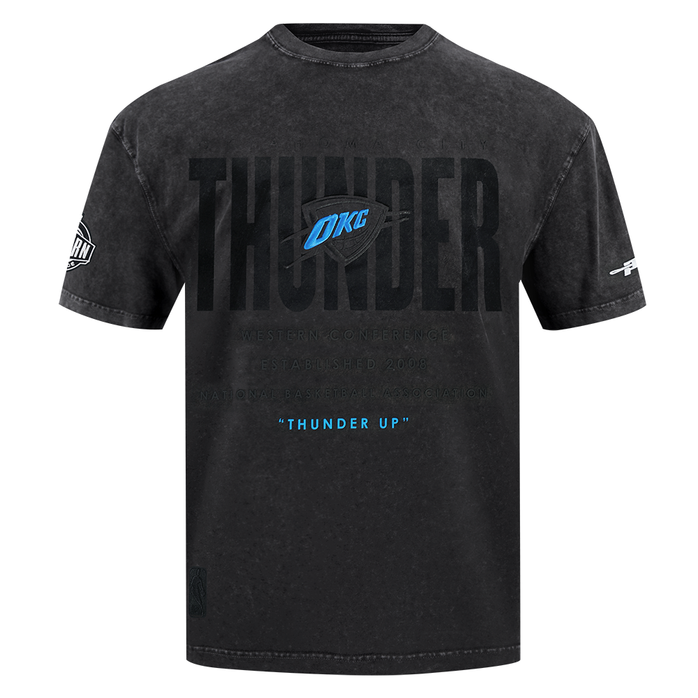 Pro Standard Oklahoma City Thunder Drop Shadow Tee-Black - BLACK Thumbnail View 1