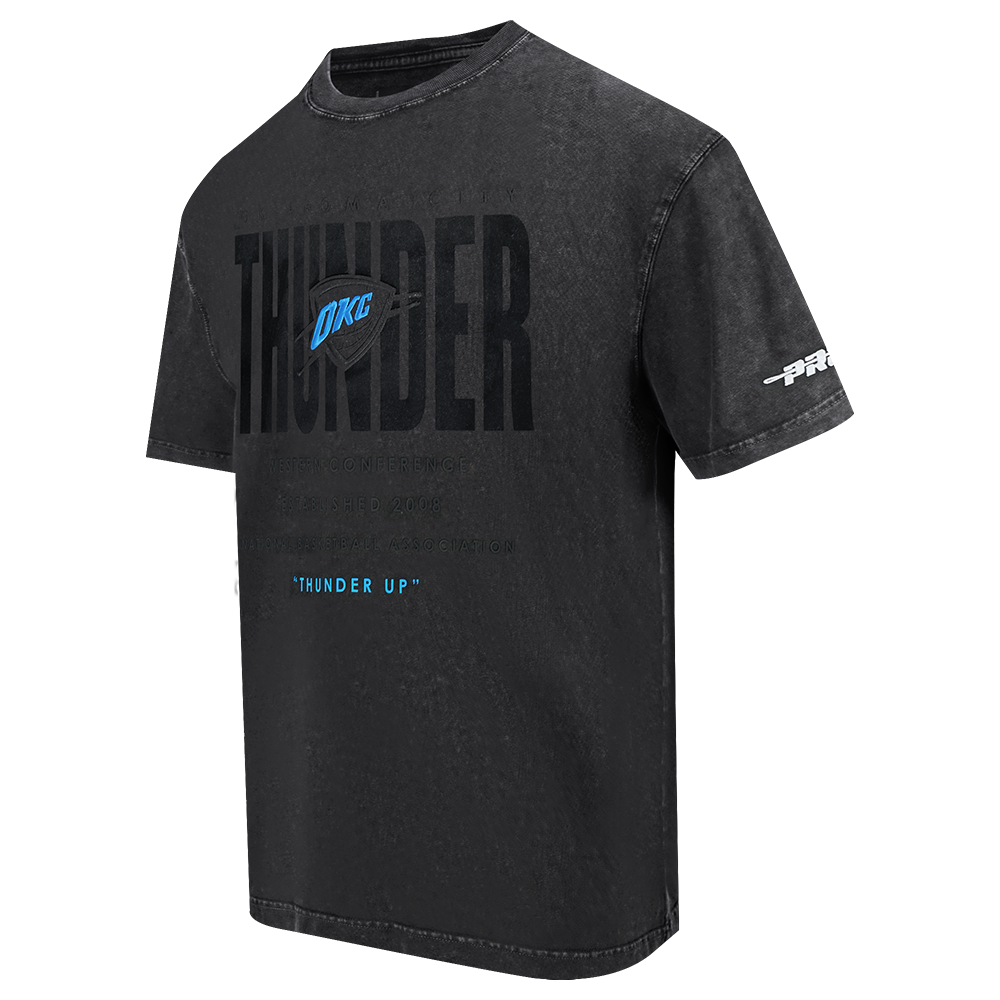 Pro Standard Oklahoma City Thunder Drop Shadow Tee-Black - BLACK Thumbnail View 3