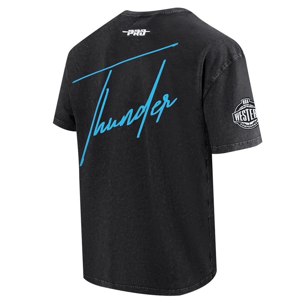 Pro Standard Oklahoma City Thunder Drop Shadow Tee-Black - BLACK Thumbnail View 4