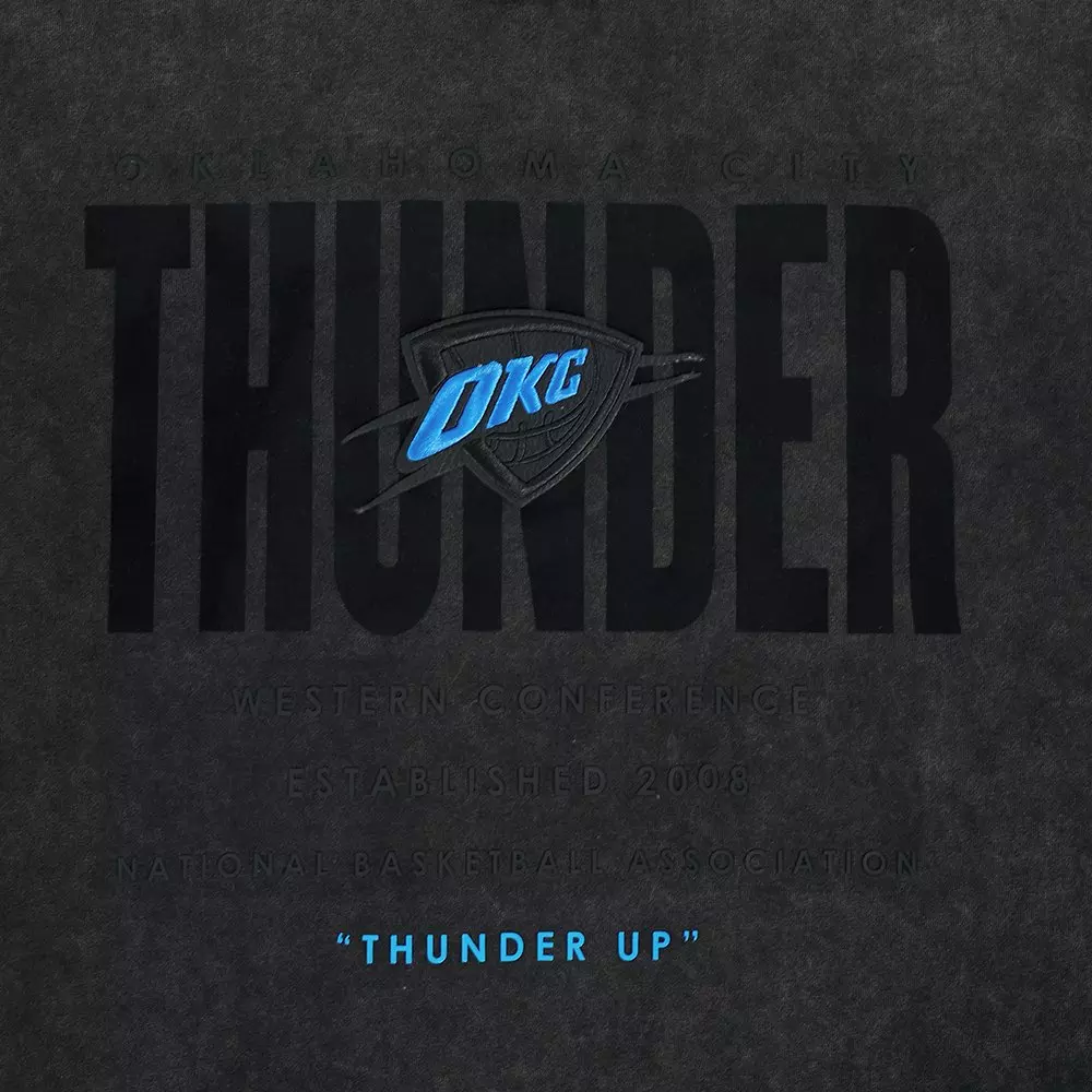 Pro Standard Oklahoma City Thunder Drop Shadow Tee-Black - BLACK