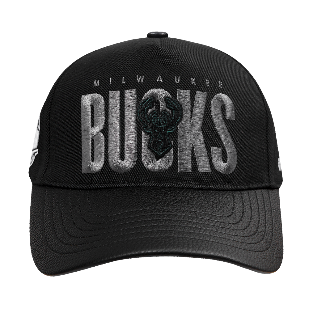 Pro Standard Milwaukee Bucks Shadow Drop Snapback Hat-Black
