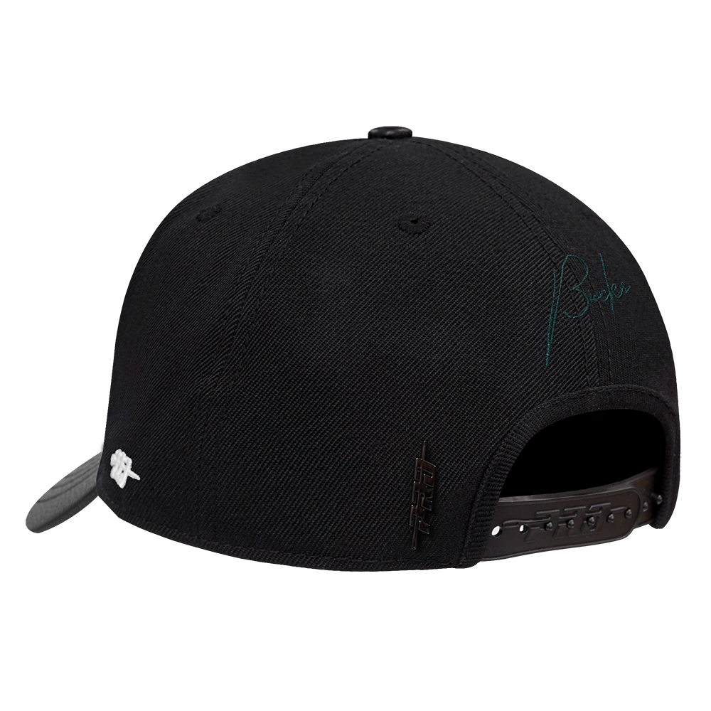 Pro Standard Milwaukee Bucks Shadow Drop Snapback Hat-Black