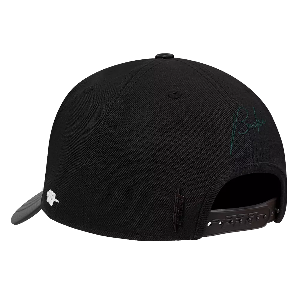 Pro Standard Milwaukee Bucks Shadow Drop Snapback Hat-Black - BLACK