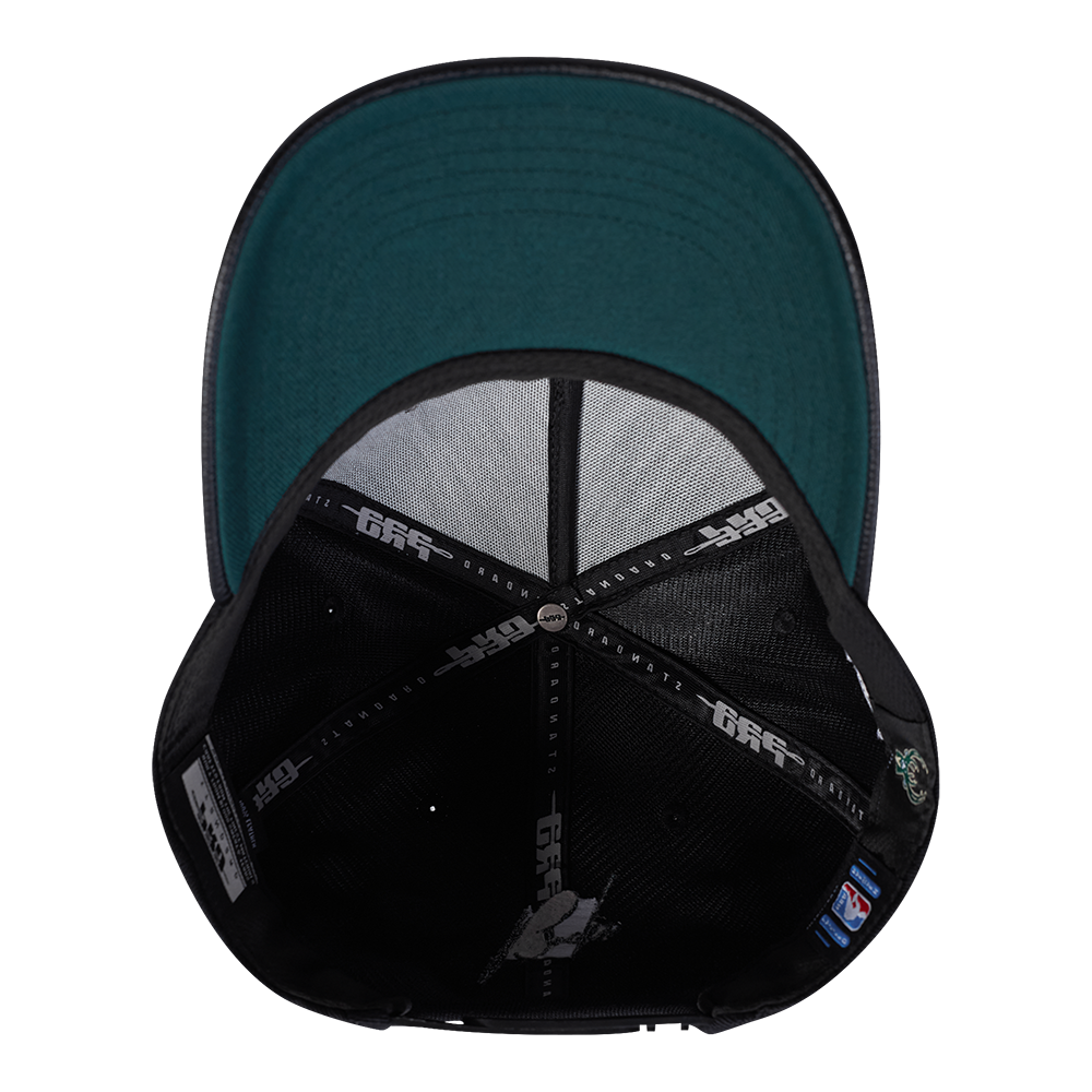Pro Standard Milwaukee Bucks Shadow Drop Snapback Hat-Black