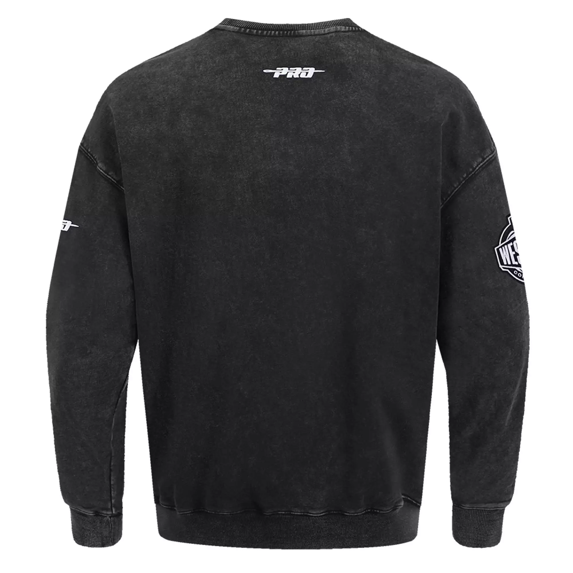 Pro Standard Milwaukee Bucks Shadow Fleece Crew Sweater-Black - BLACK