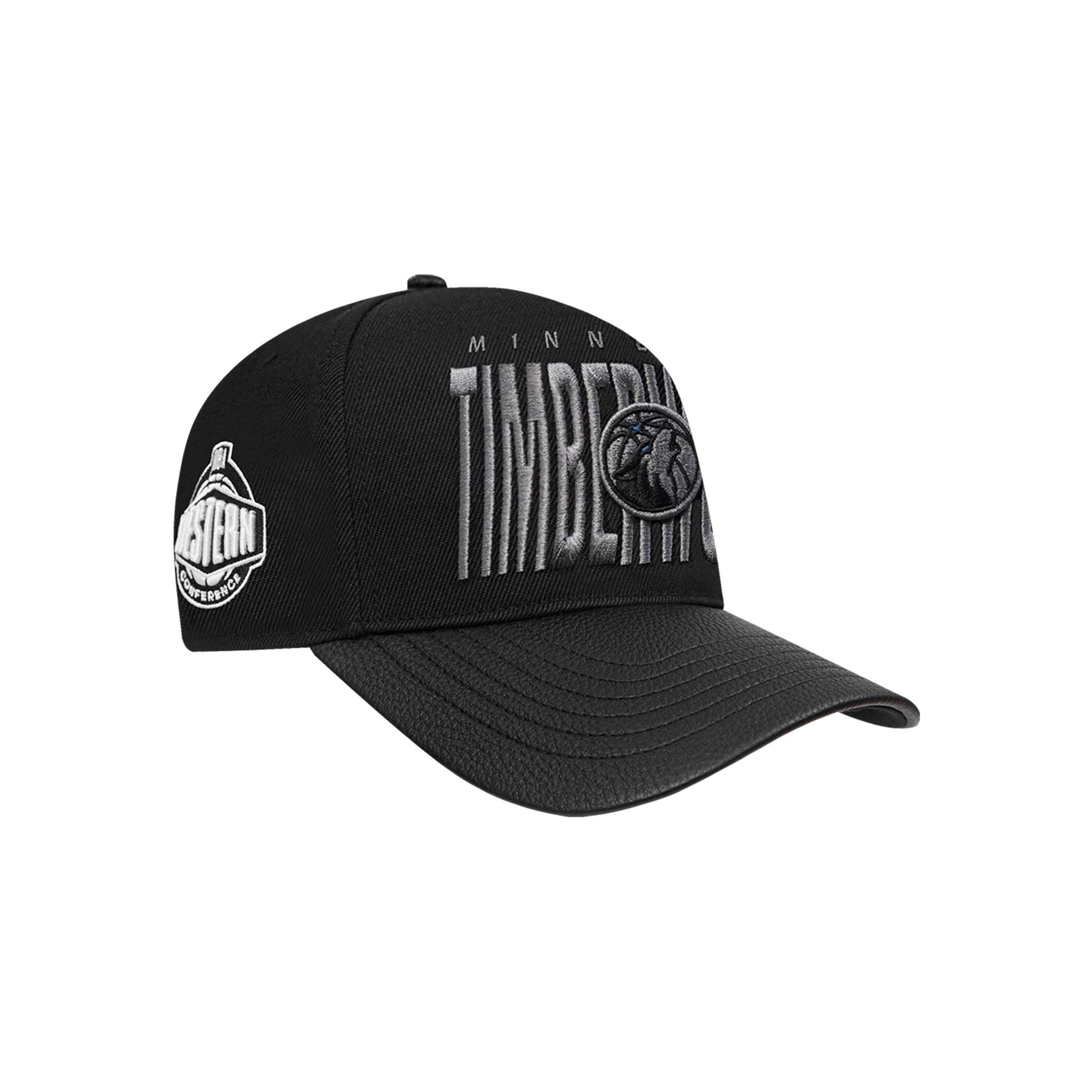 Pro Standard Minnesota Timberwolves Shadow Drop Snapback Hat-Black
