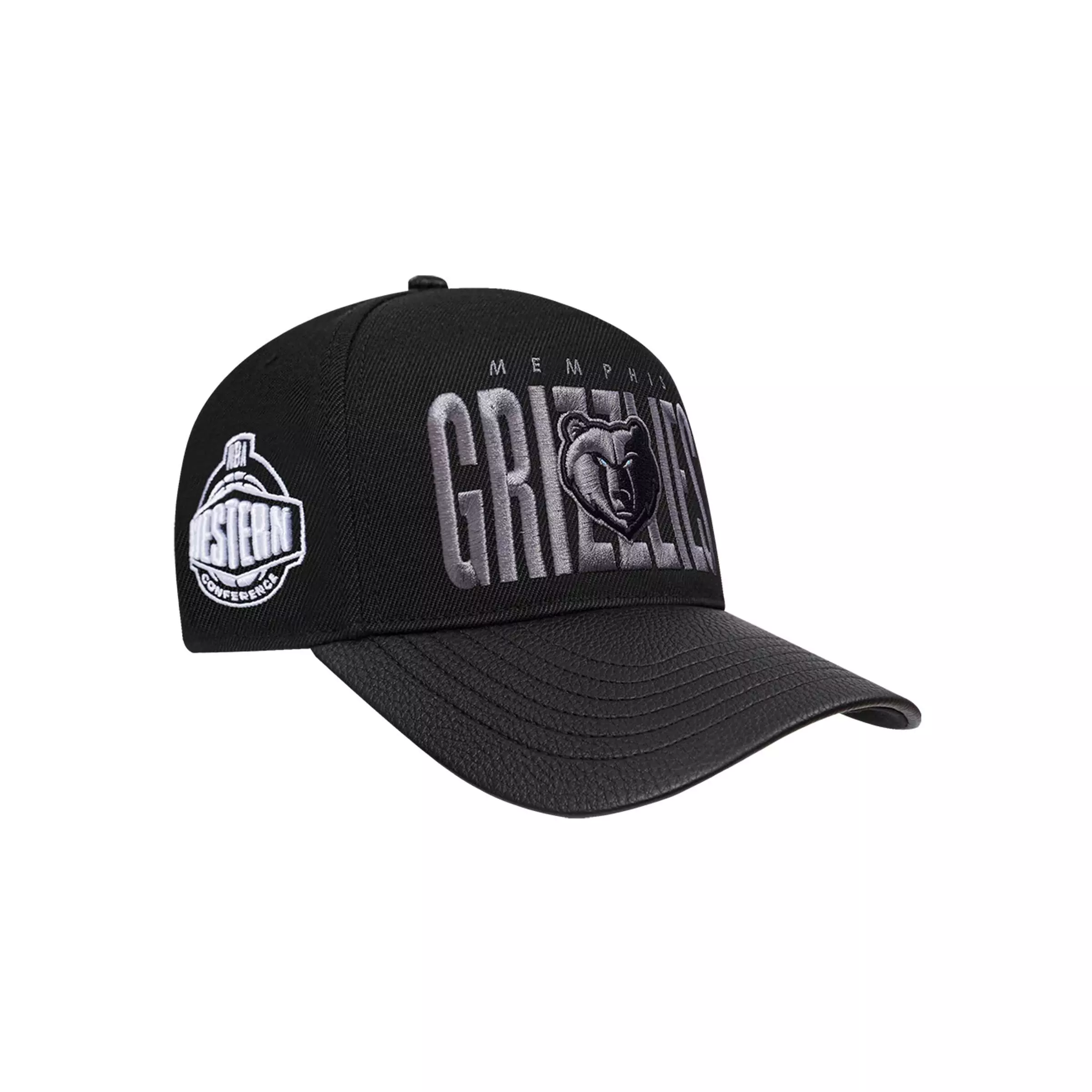 Pro Standard Memphis Grizzlies Shadow Drop Snapback Hat-Black - BLACK