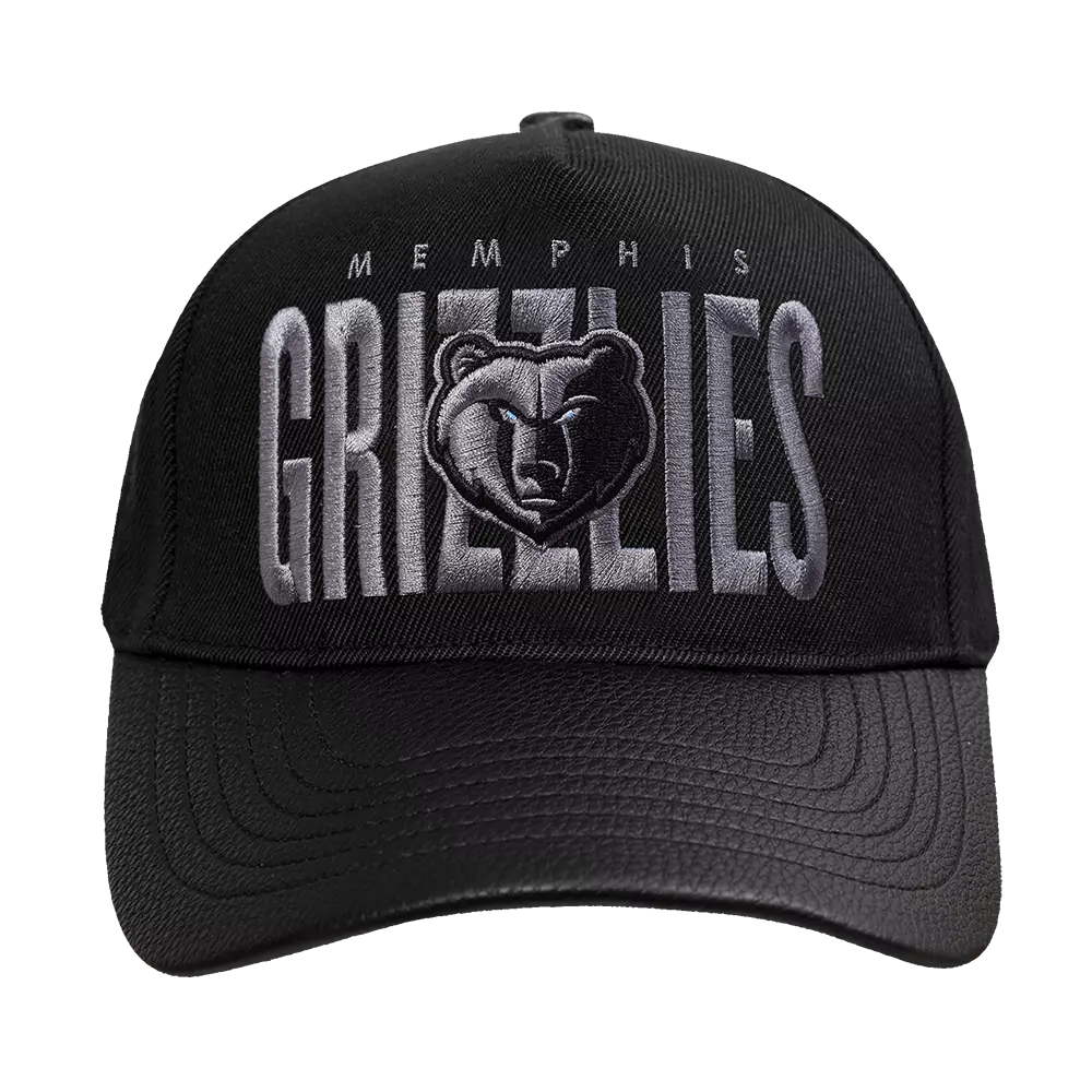 Pro Standard Memphis Grizzlies Shadow Drop Snapback Hat-Black - BLACK