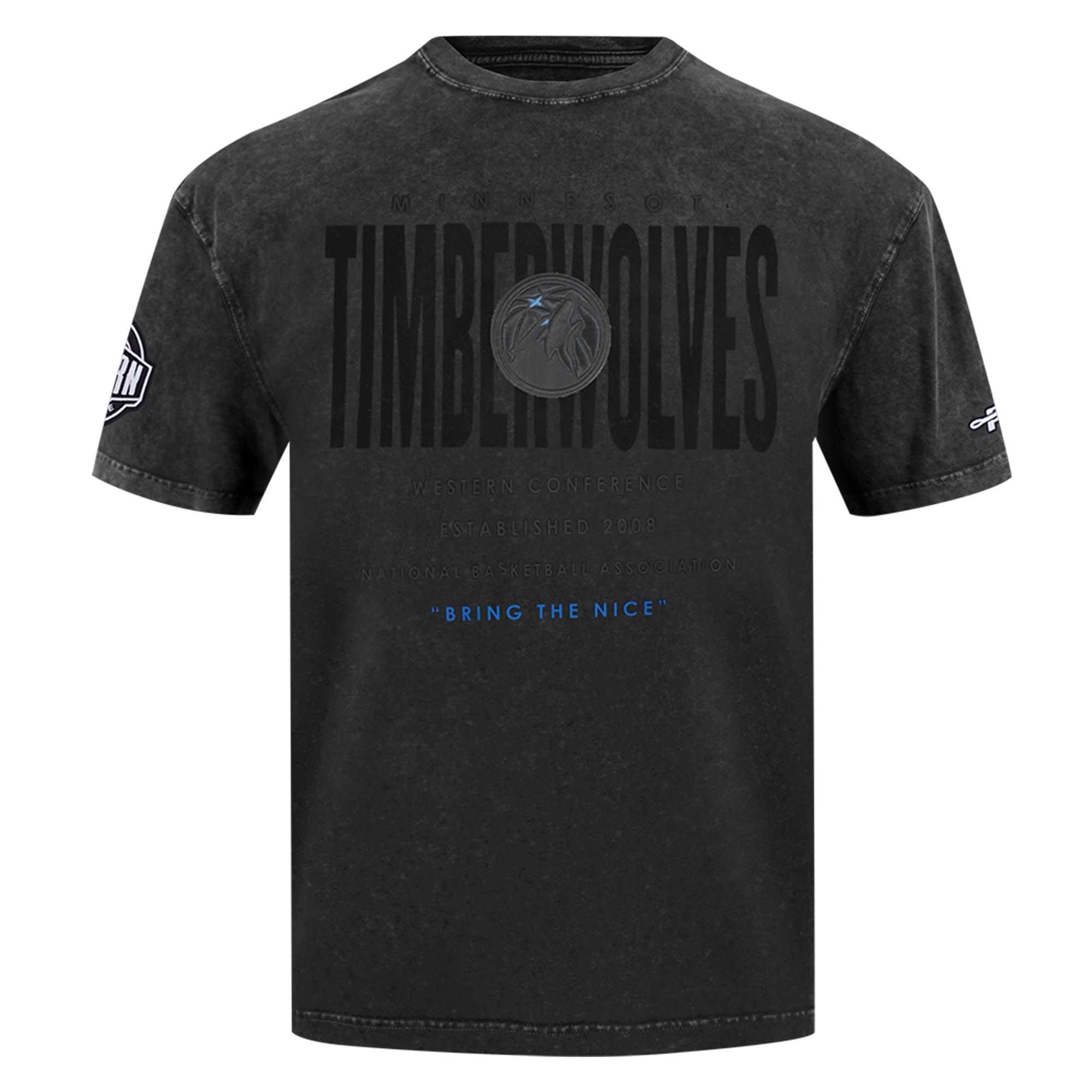 Pro Standard Minnesota Timberwolves Drop Shadow Tee-Black - BLACK Thumbnail View 1
