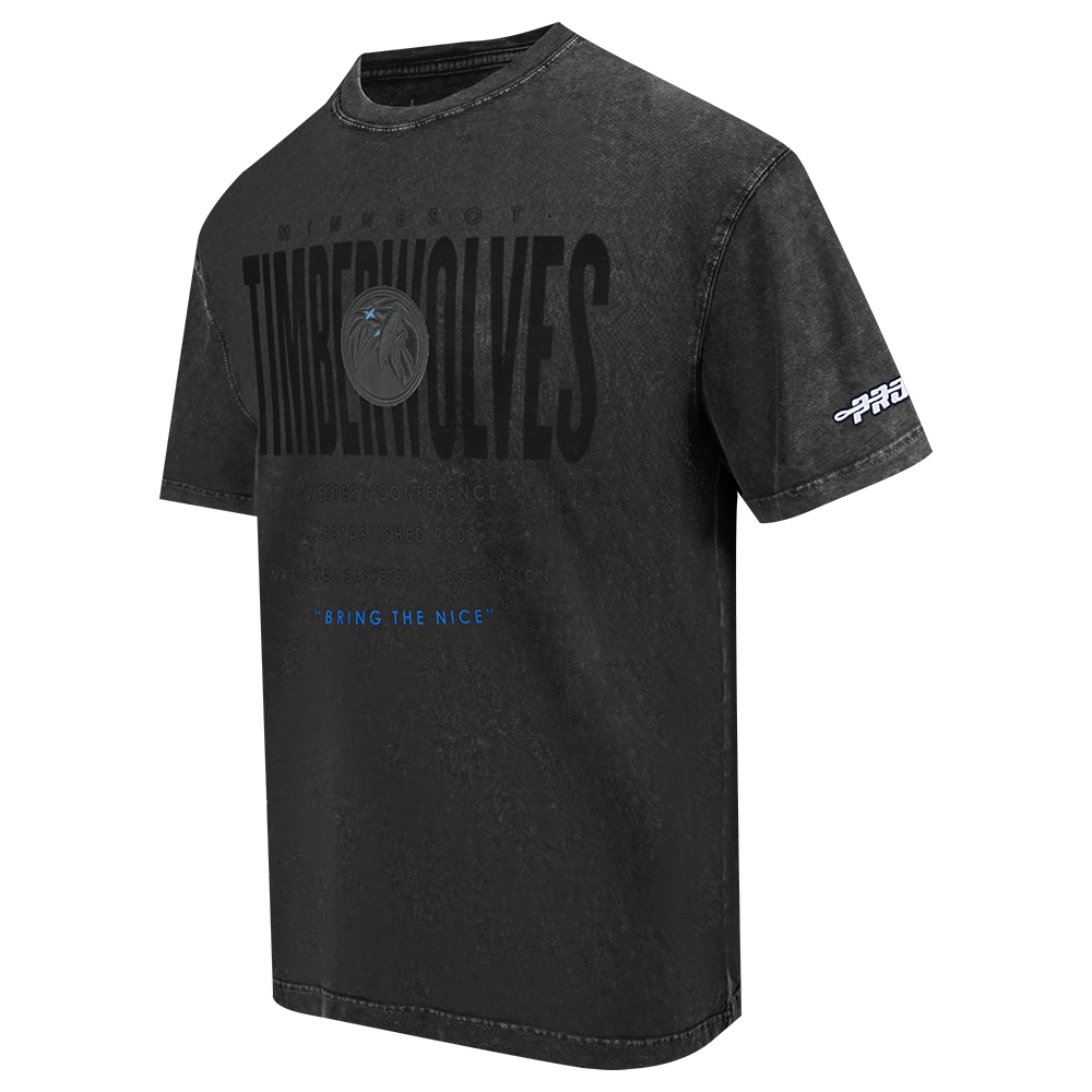 Pro Standard Minnesota Timberwolves Drop Shadow Tee-Black - BLACK Thumbnail View 3